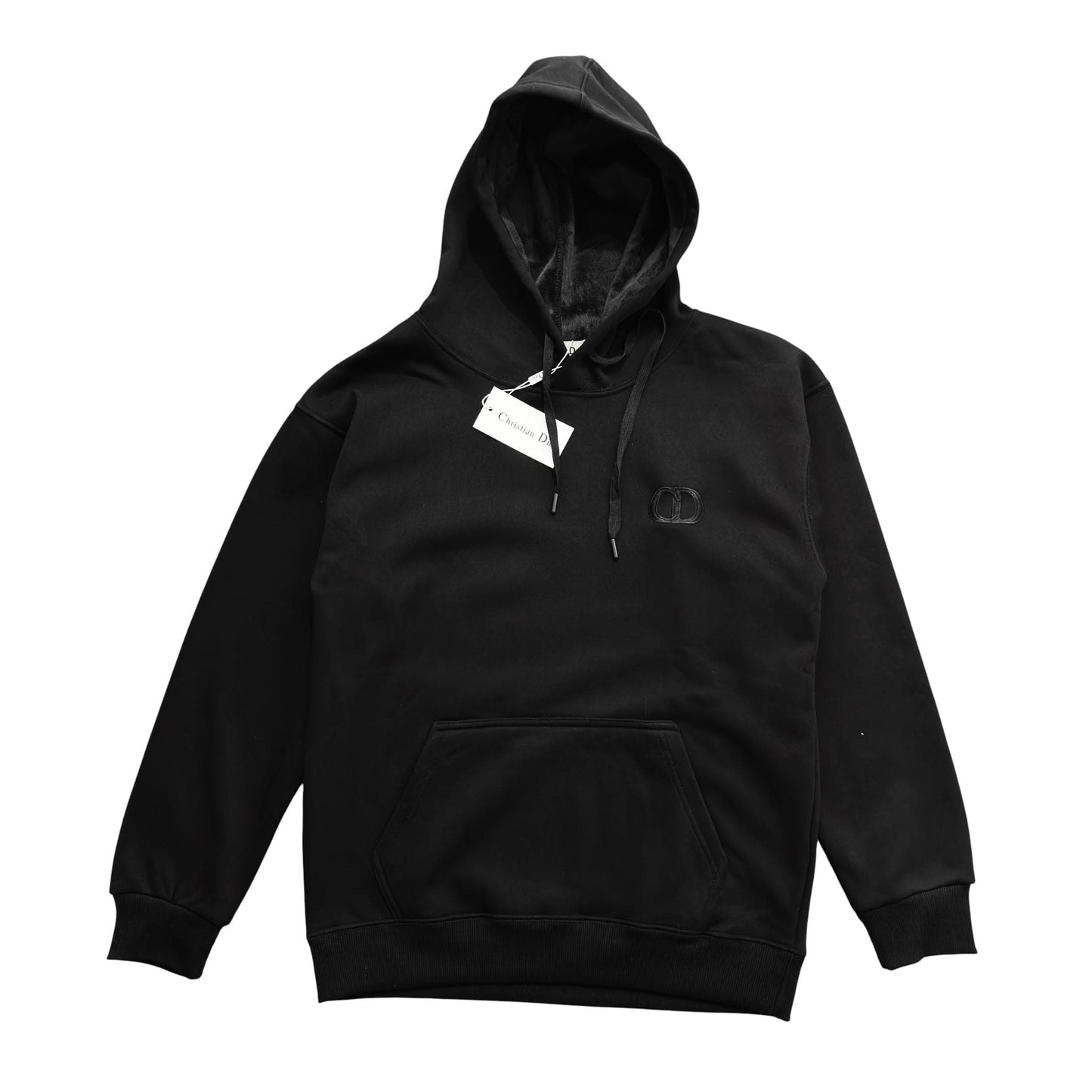 Dior CD Black Embroidered Hoodie