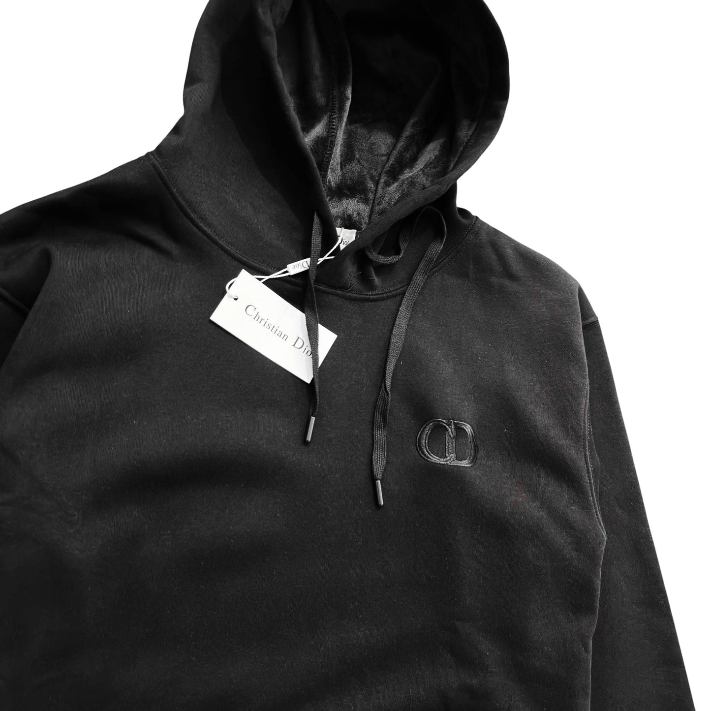 Dior CD Black Embroidered Hoodie