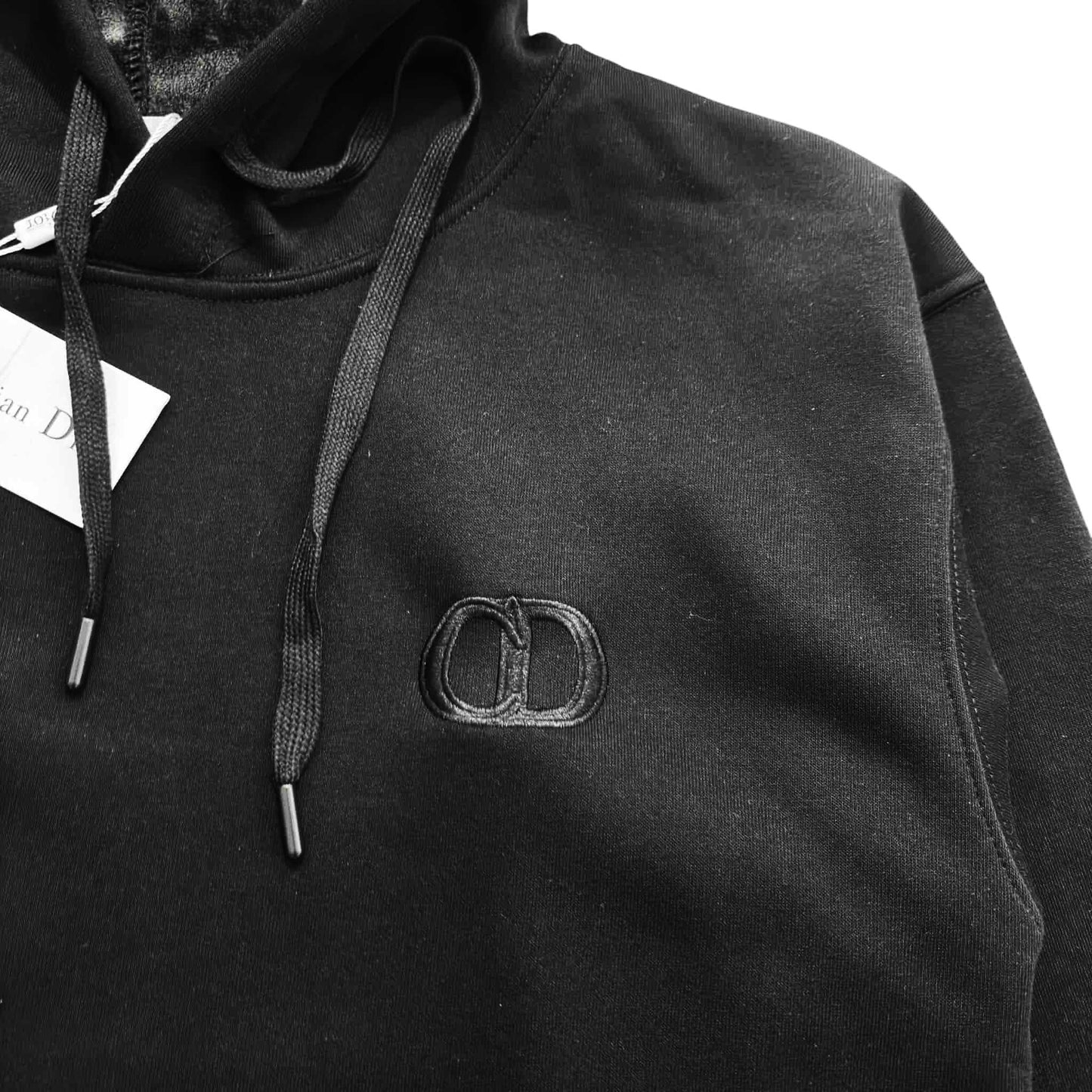 Dior CD Black Embroidered Hoodie