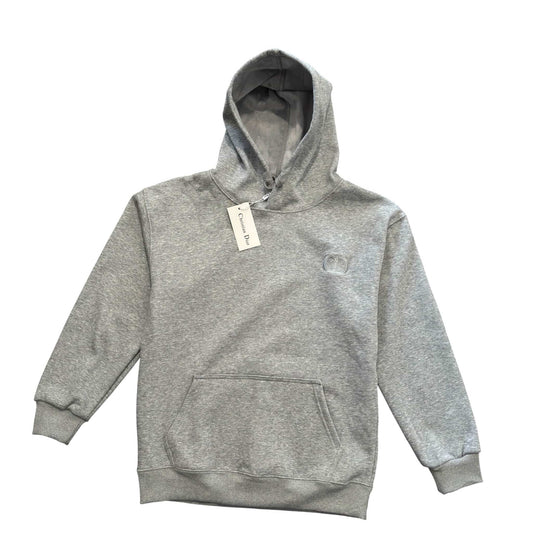Dior CD Gray Embroidered Hoodie