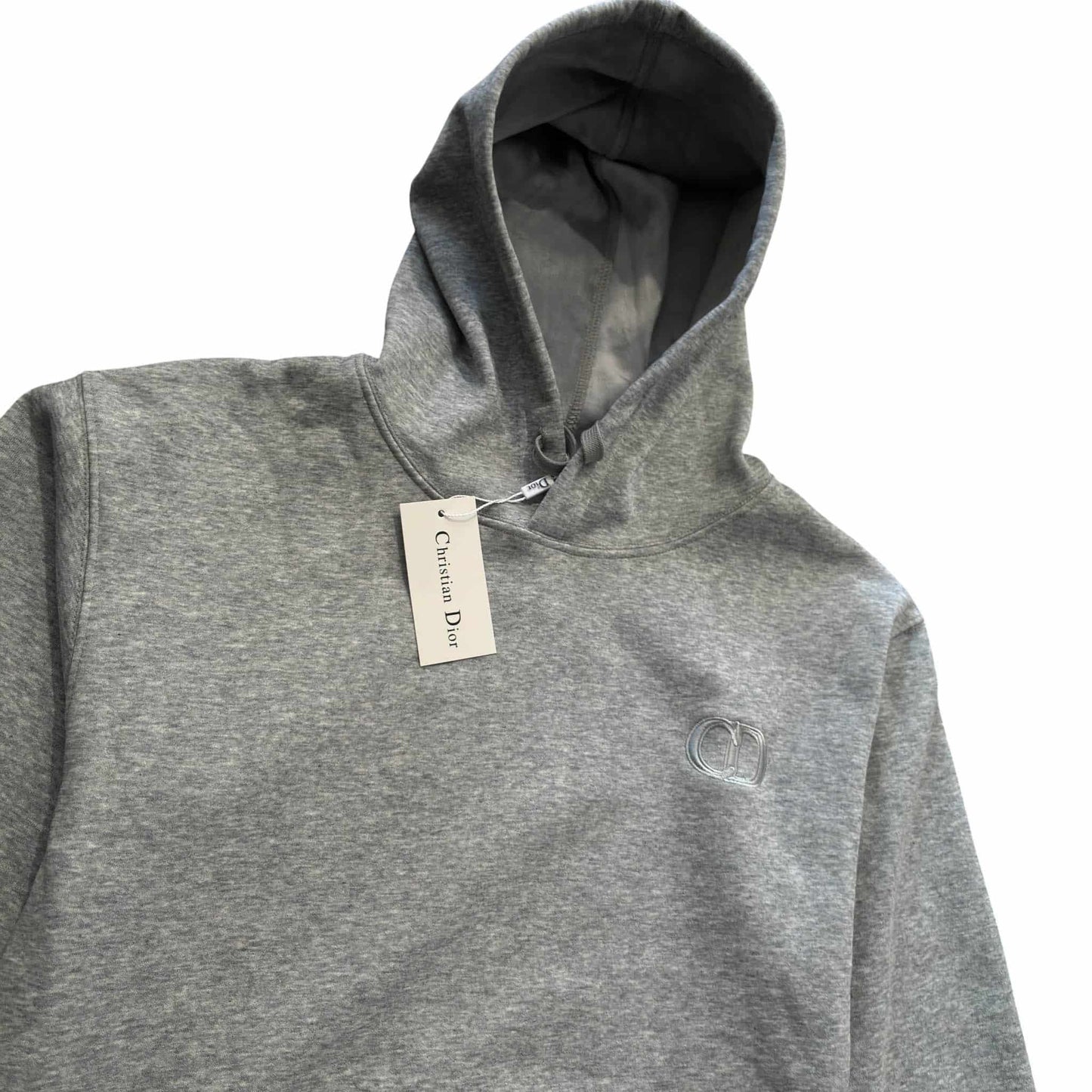Dior CD Gray Embroidered Hoodie