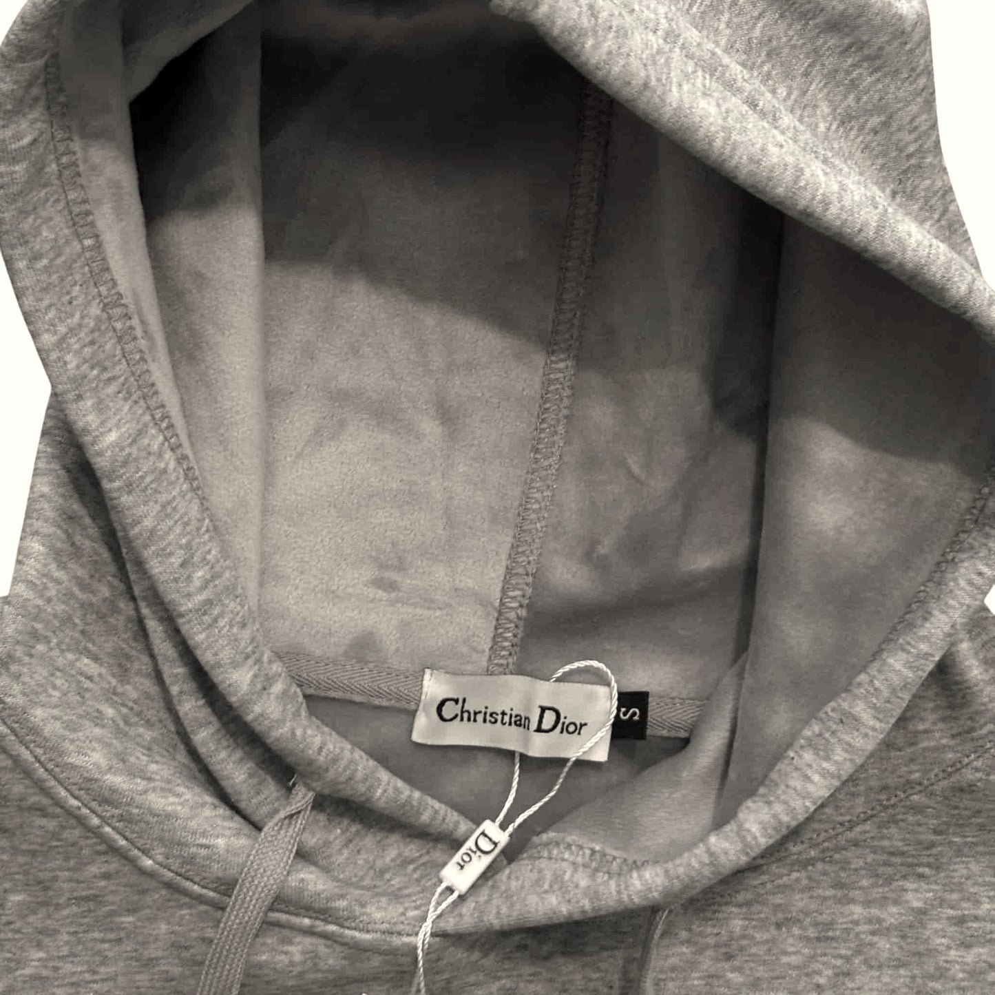 Dior CD Gray Embroidered Hoodie