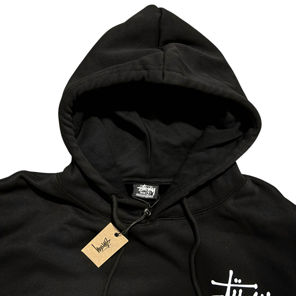 STSSY Black Hoodie Double Logo