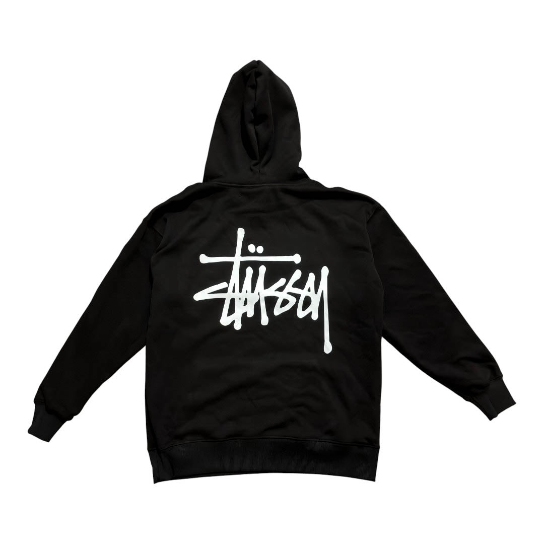 STSSY Black Hoodie Double Logo