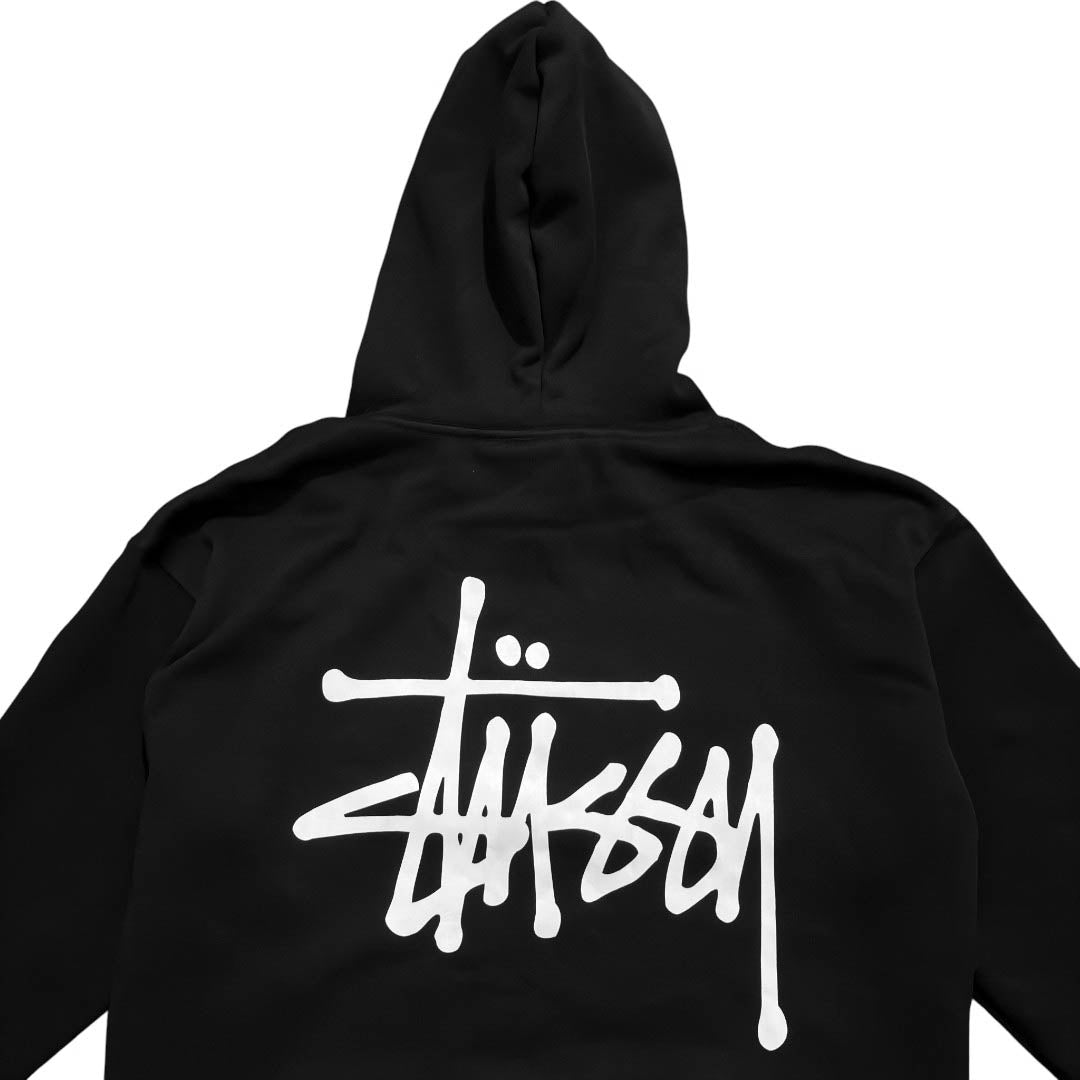 STSSY Black Hoodie Double Logo