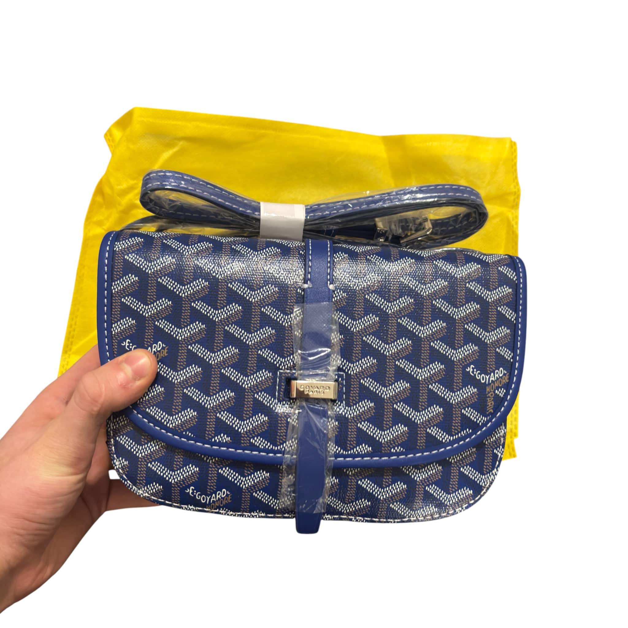 GOYARD Goyardine Messenger Navy Bag