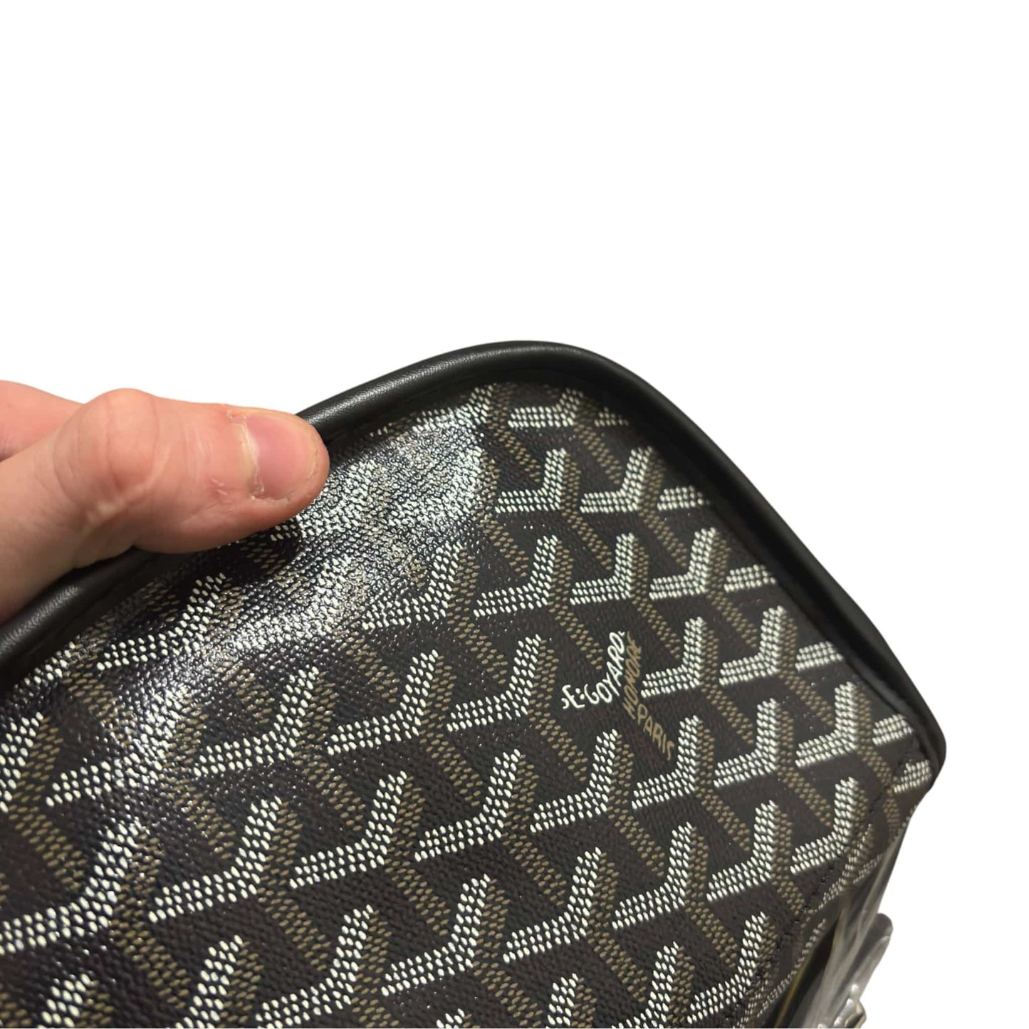 GOYARD Goyardine Messenger Black Bag