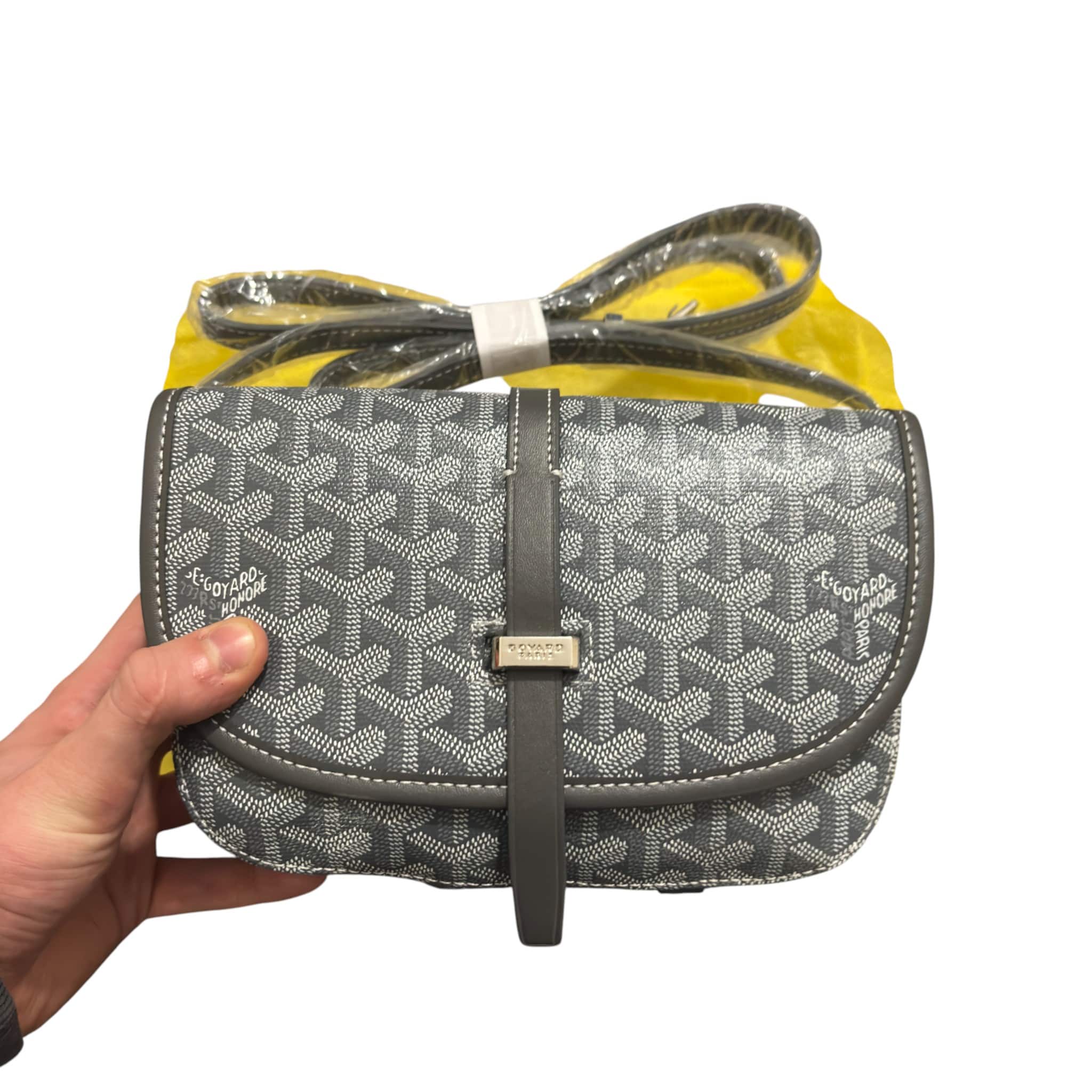 GOYARD Goyardine Messenger Grey Bag