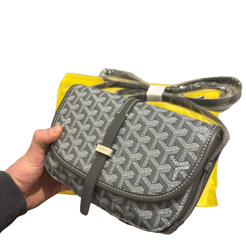 GOYARD Goyardine Messenger Grey Bag