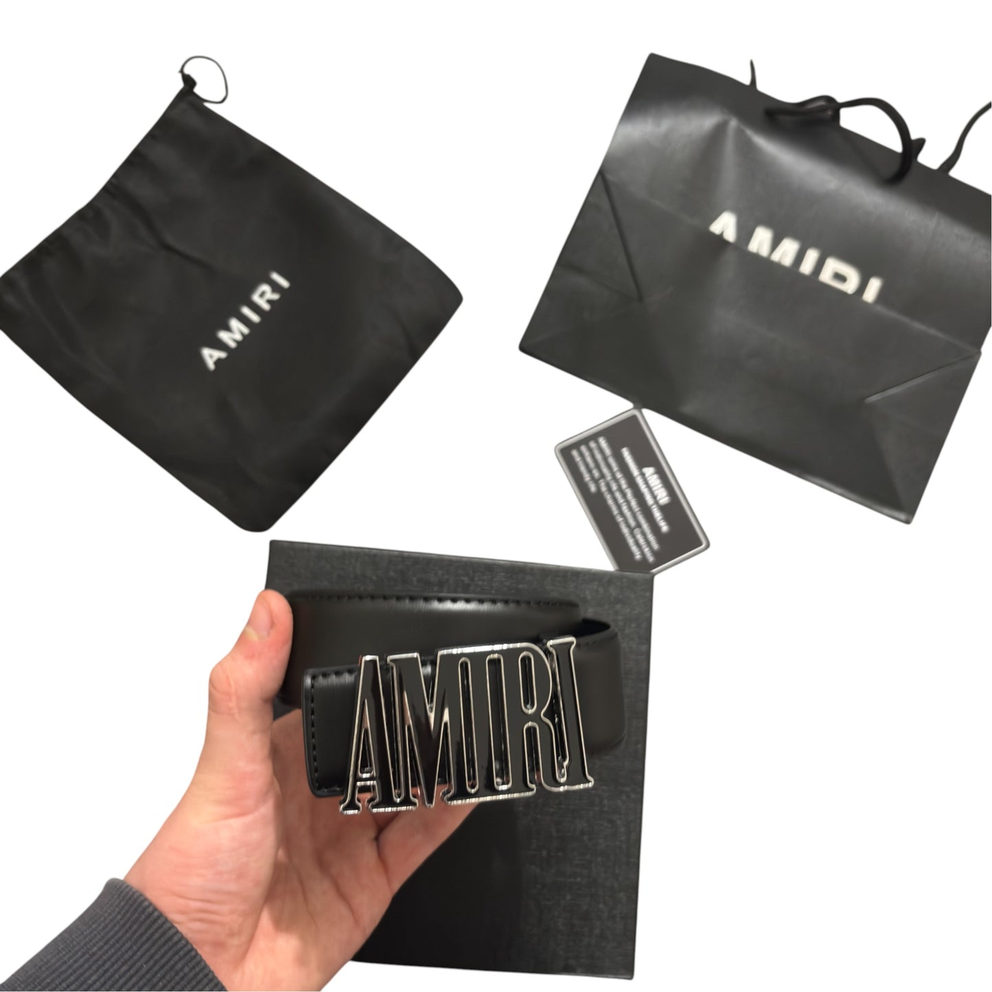 AMIRI Limited Chrome ''AMIRI BUCKLE'' Belt