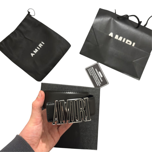 AMIRI Limited Chrome ''AMIRI BUCKLE'' Belt