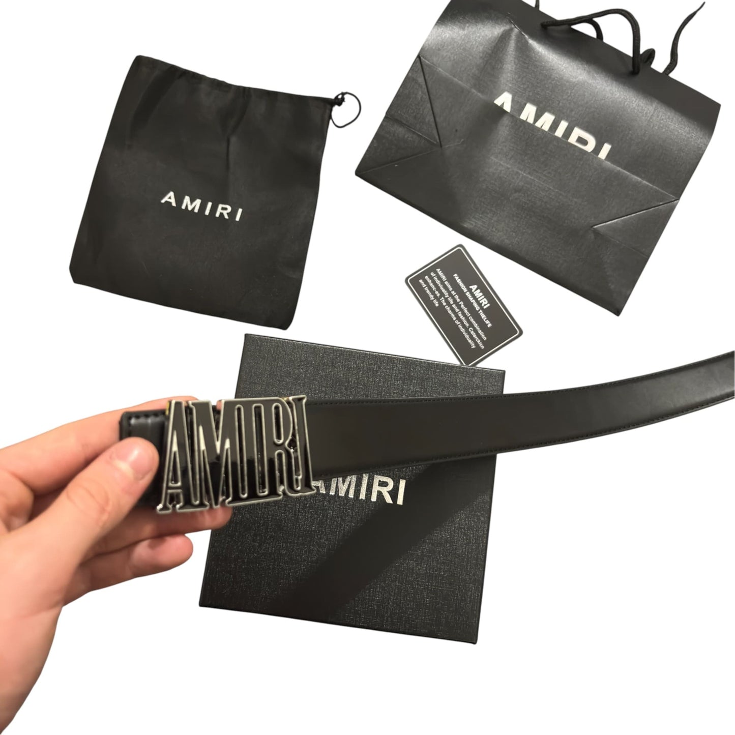 AMIRI Limited Chrome ''AMIRI BUCKLE'' Belt