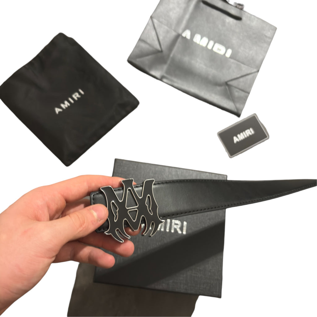 AMIRI Limited Chrome ''MA'' Belt