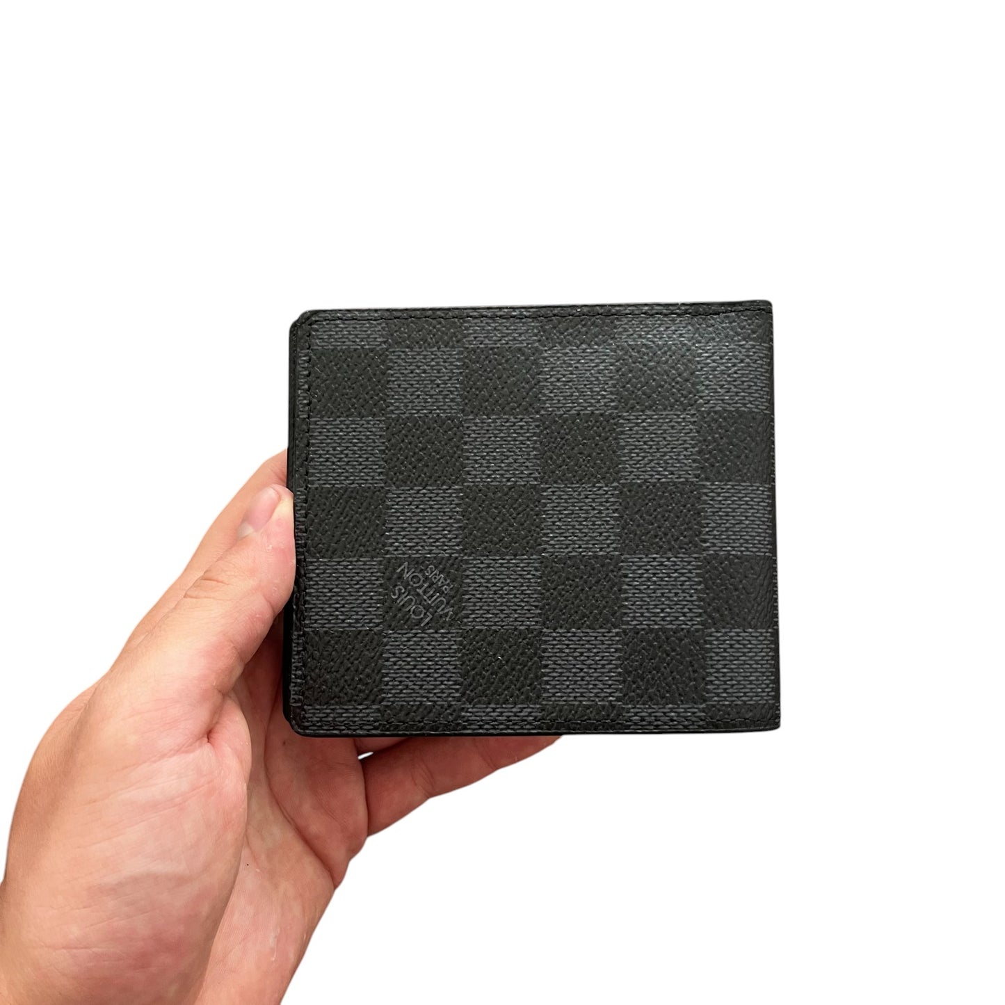 L-V Black Squared Monogram Wallet