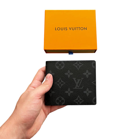 L-V Monogram Pattern Black Wallet