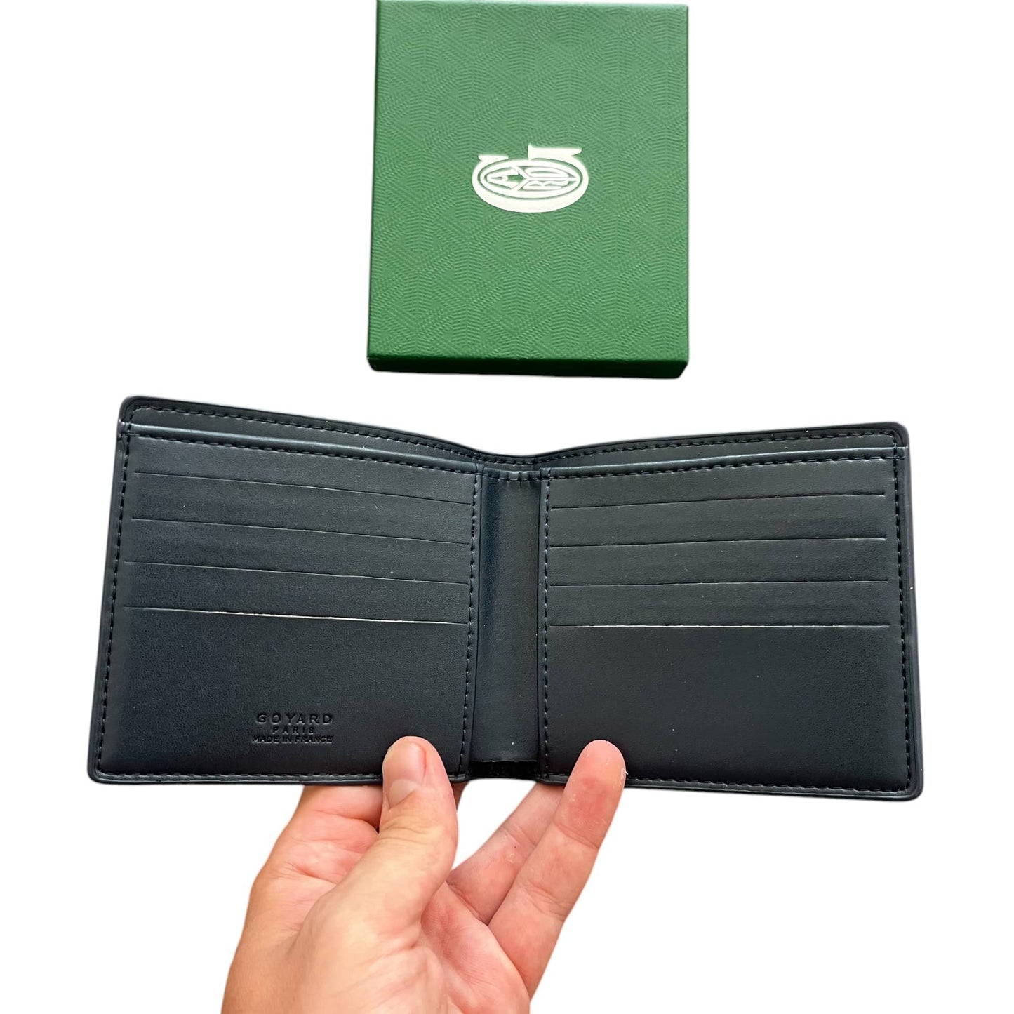 GYRD Dark Navy Monogram Wallet