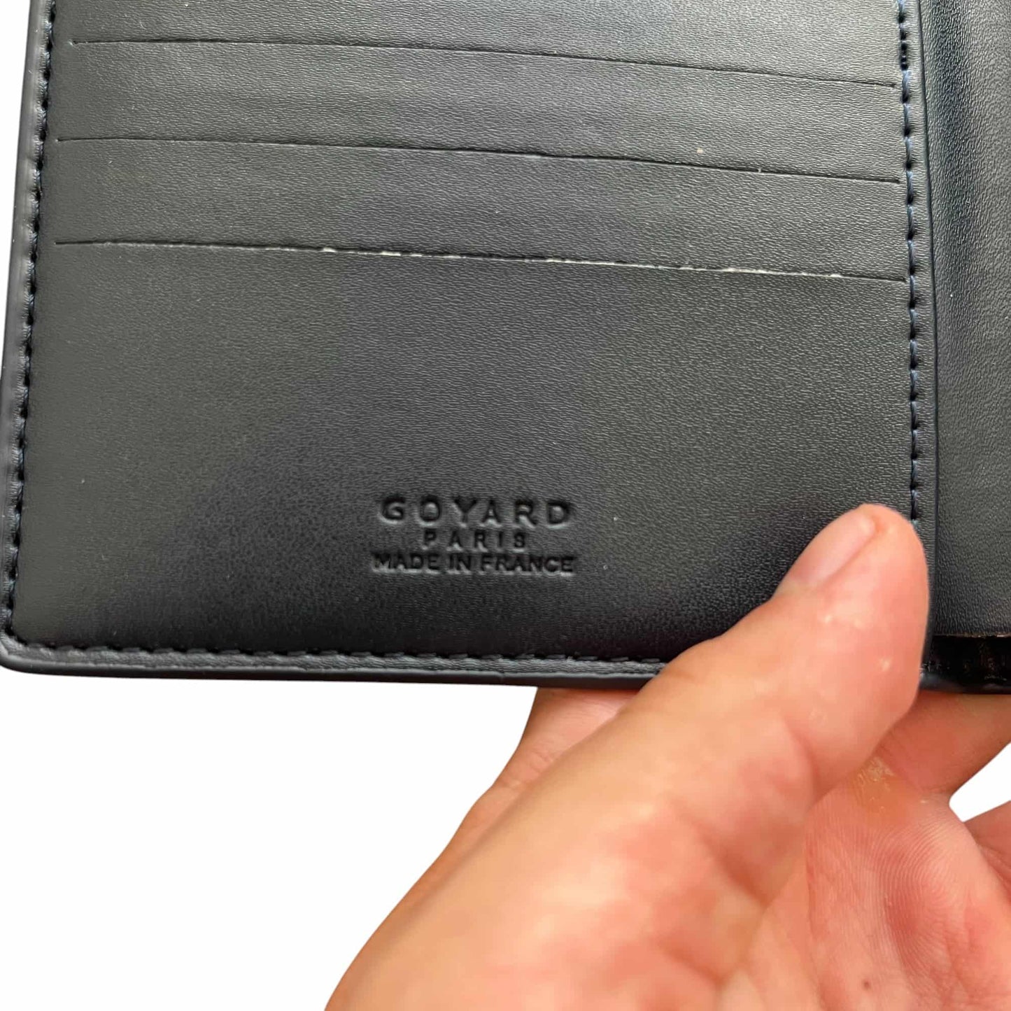 GYRD Dark Navy Monogram Wallet