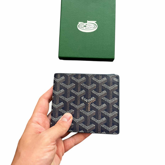 GYRD Dark Navy Monogram Wallet