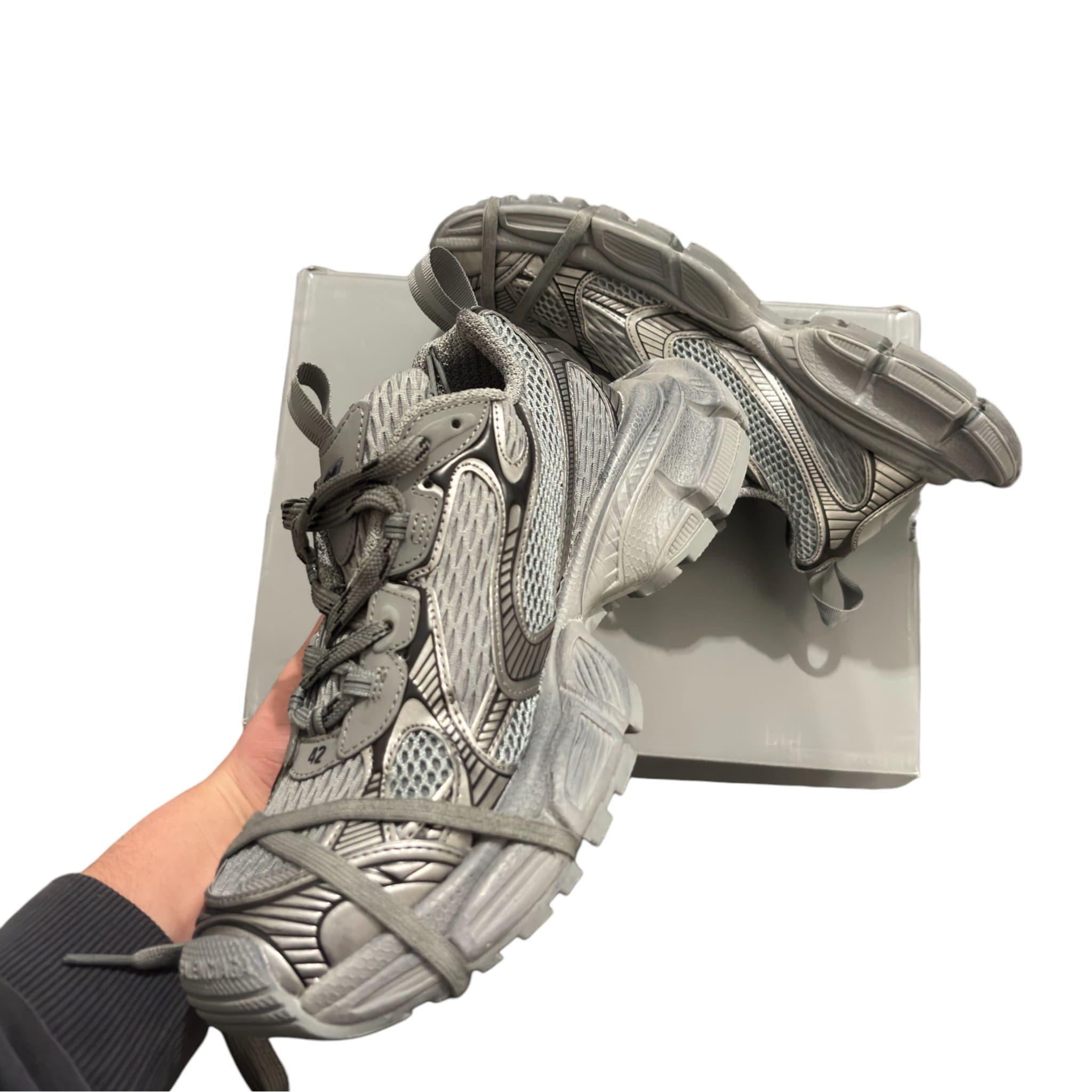 Balenciaga Gray 3XL Mesh Sneaker