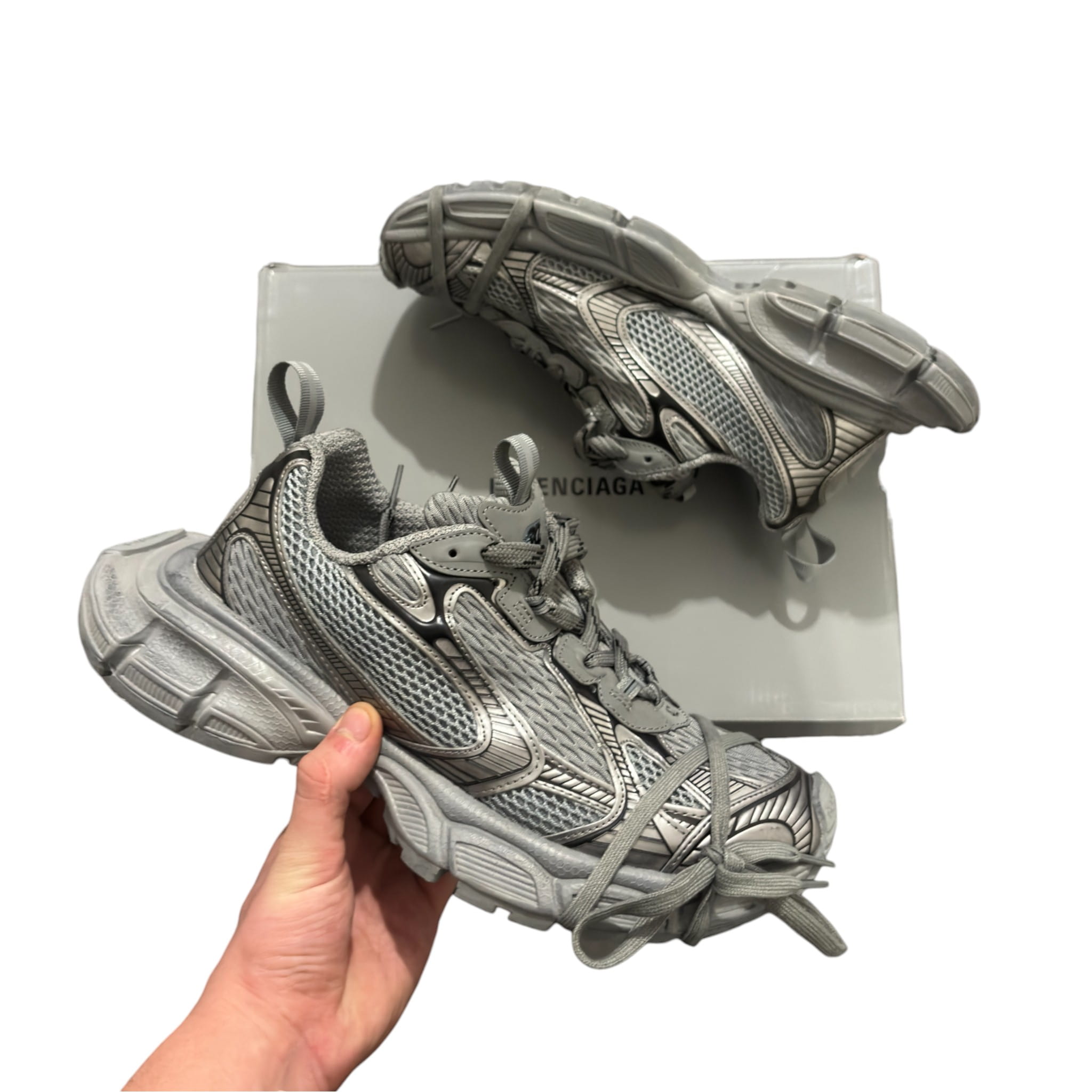 Balenciaga Gray 3XL Mesh Sneaker