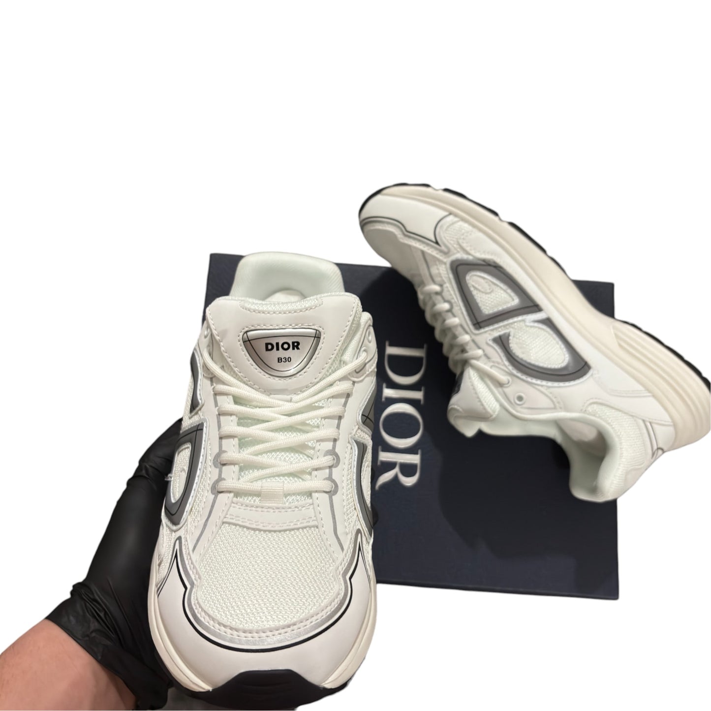 Dior Reflective B30 White Sneakers