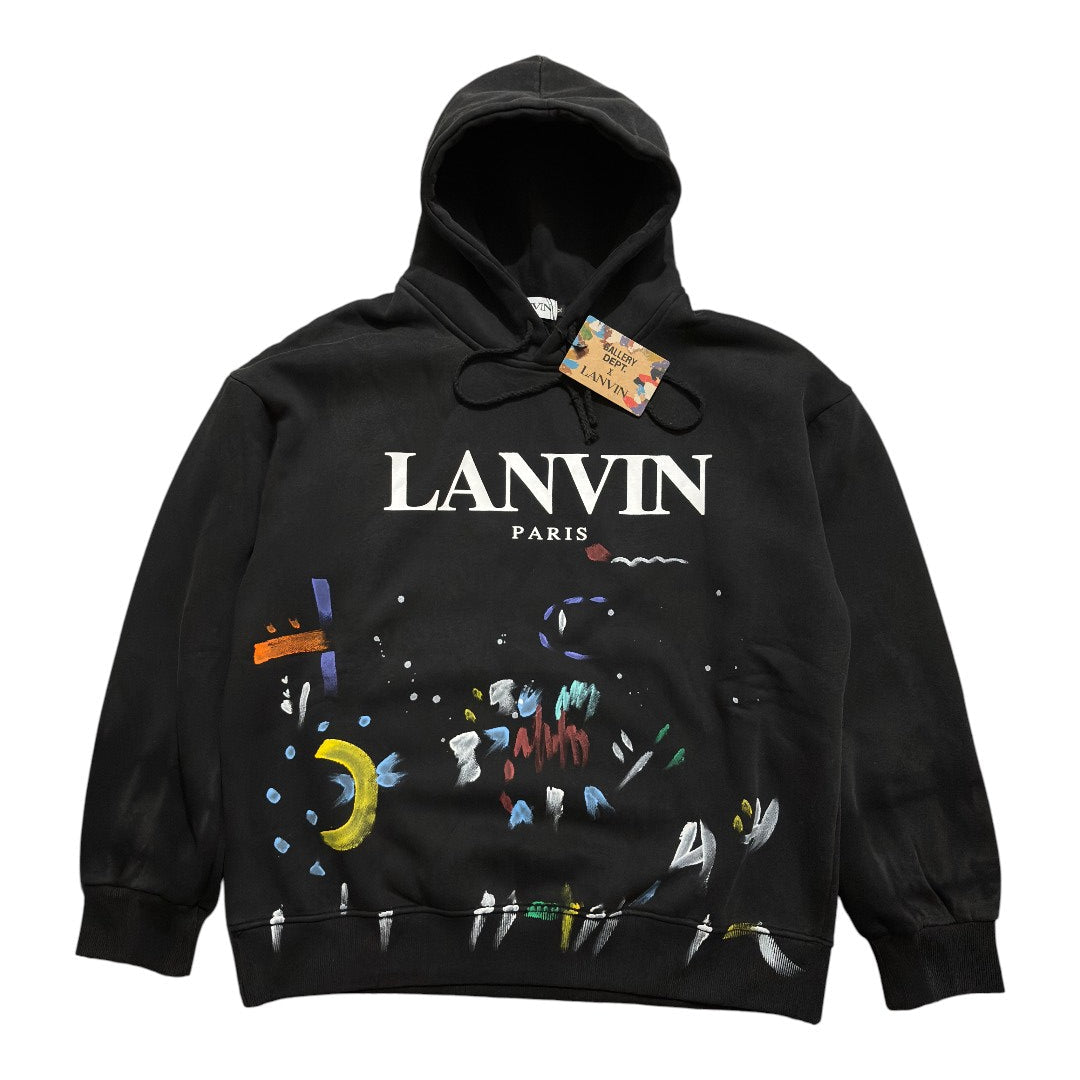 Lanvin Paint Gray Disstresed Limited Hoodie