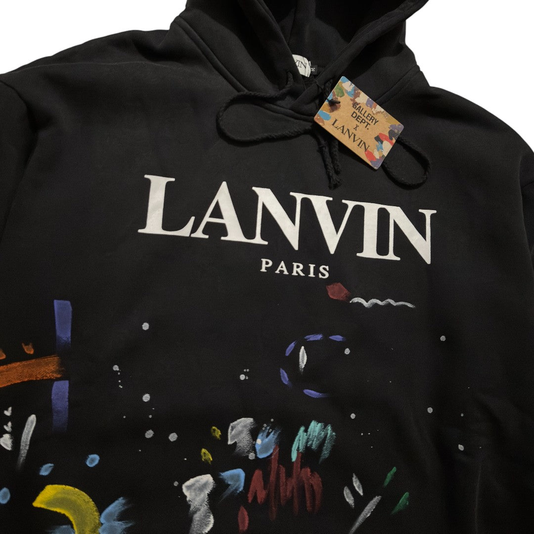 Lanvin Paint Gray Disstresed Limited Hoodie