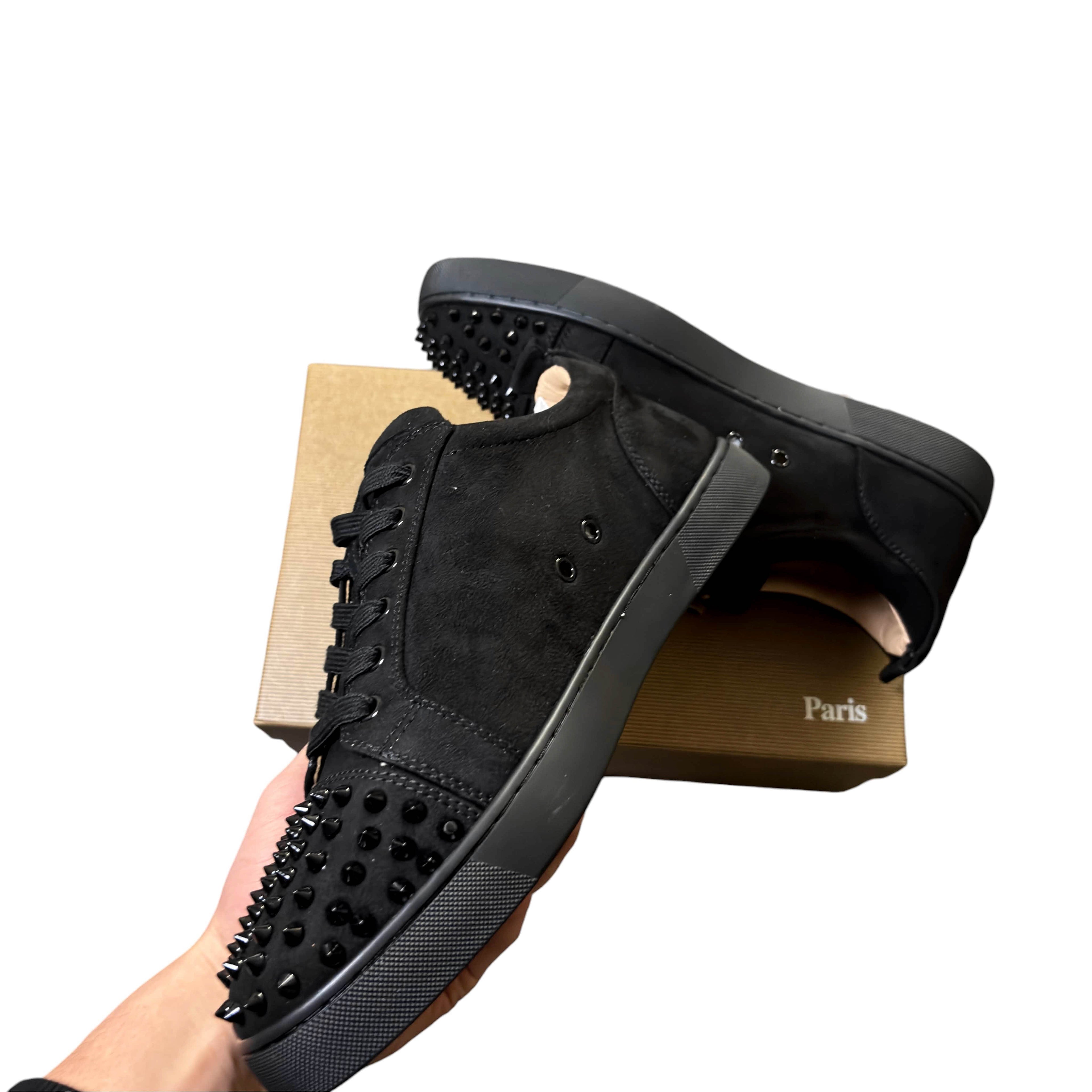 Christian Louboutin Black Junior Spikes