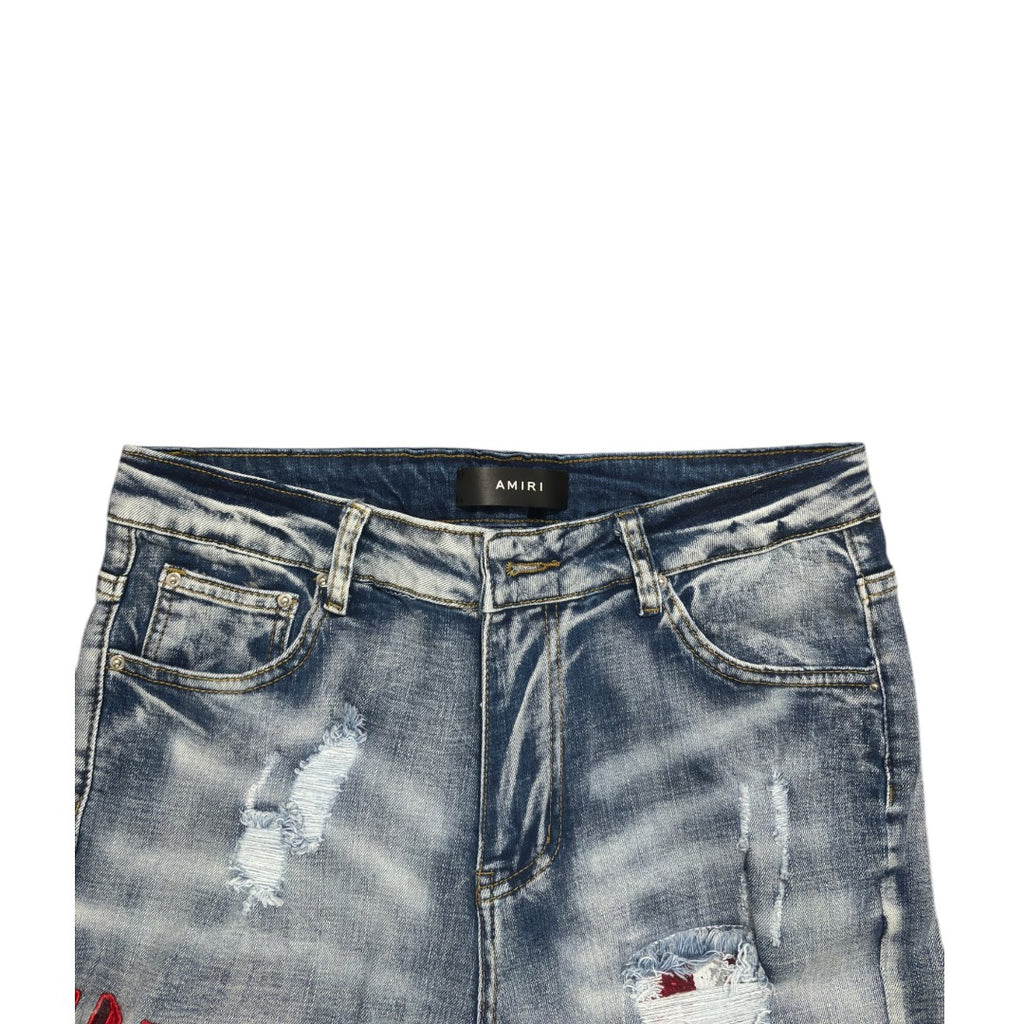 AMIRI Distressed Stamped Letters Jeans LIMITED