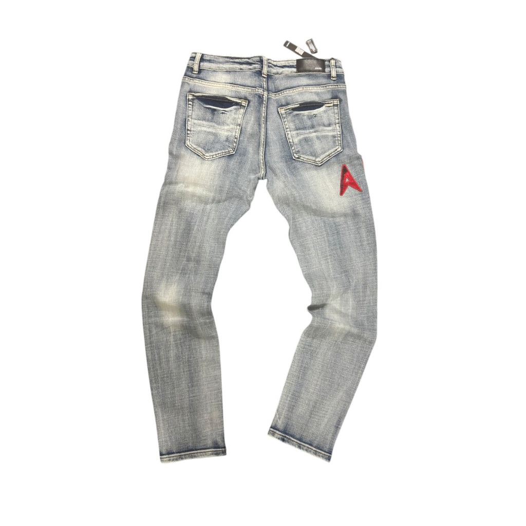 AMIRI Distressed Stamped Letters Jeans LIMITED