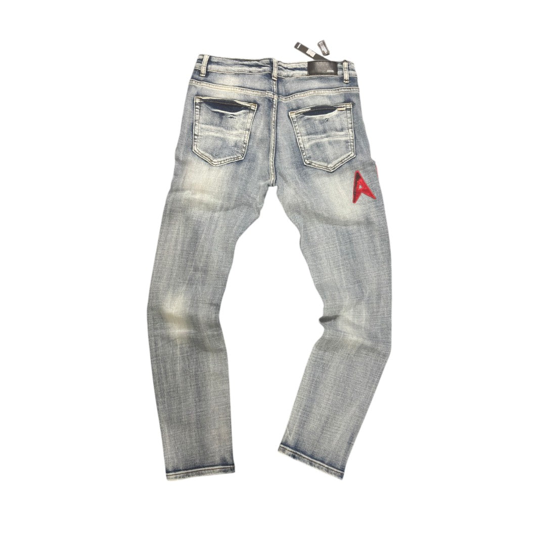 AMIRI Distressed Stamped Letters Jeans LIMITED