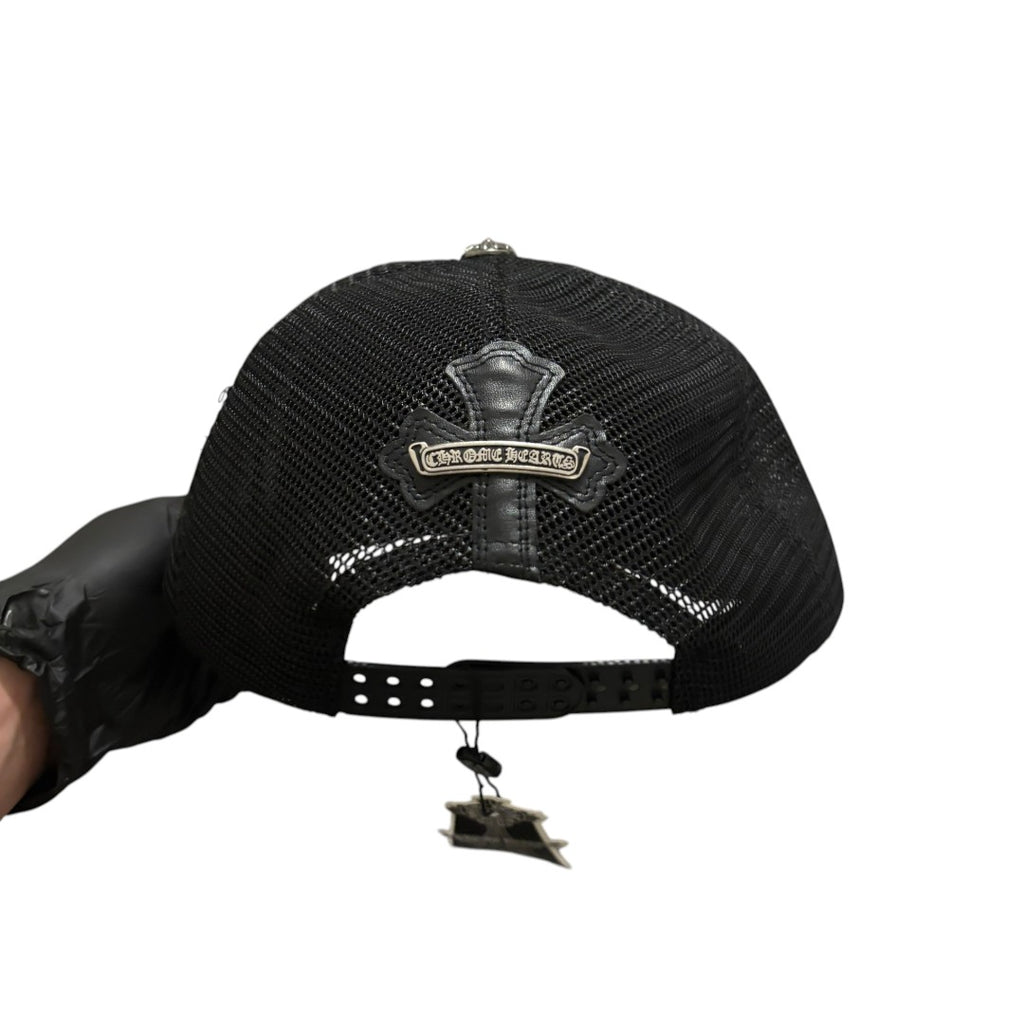 Chrome Hearts Leather Cemetery Cross Cap