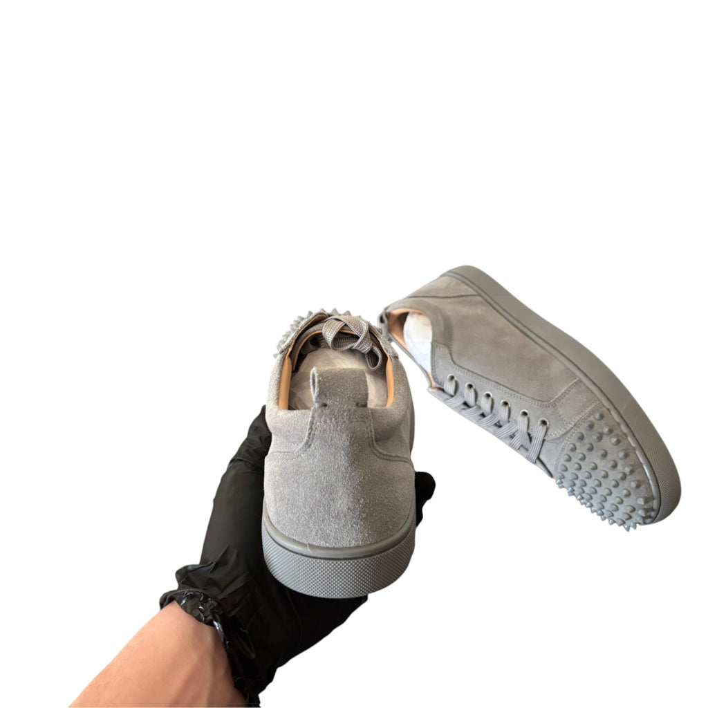 Christian Louboutin Gray Velour Junior Spikes