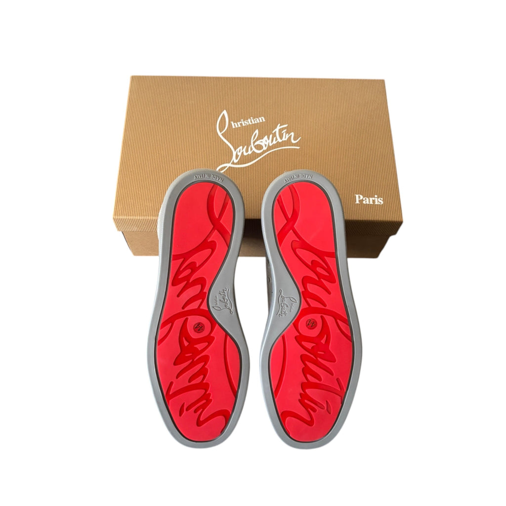 Christian Louboutin Gray Velour Junior Spikes