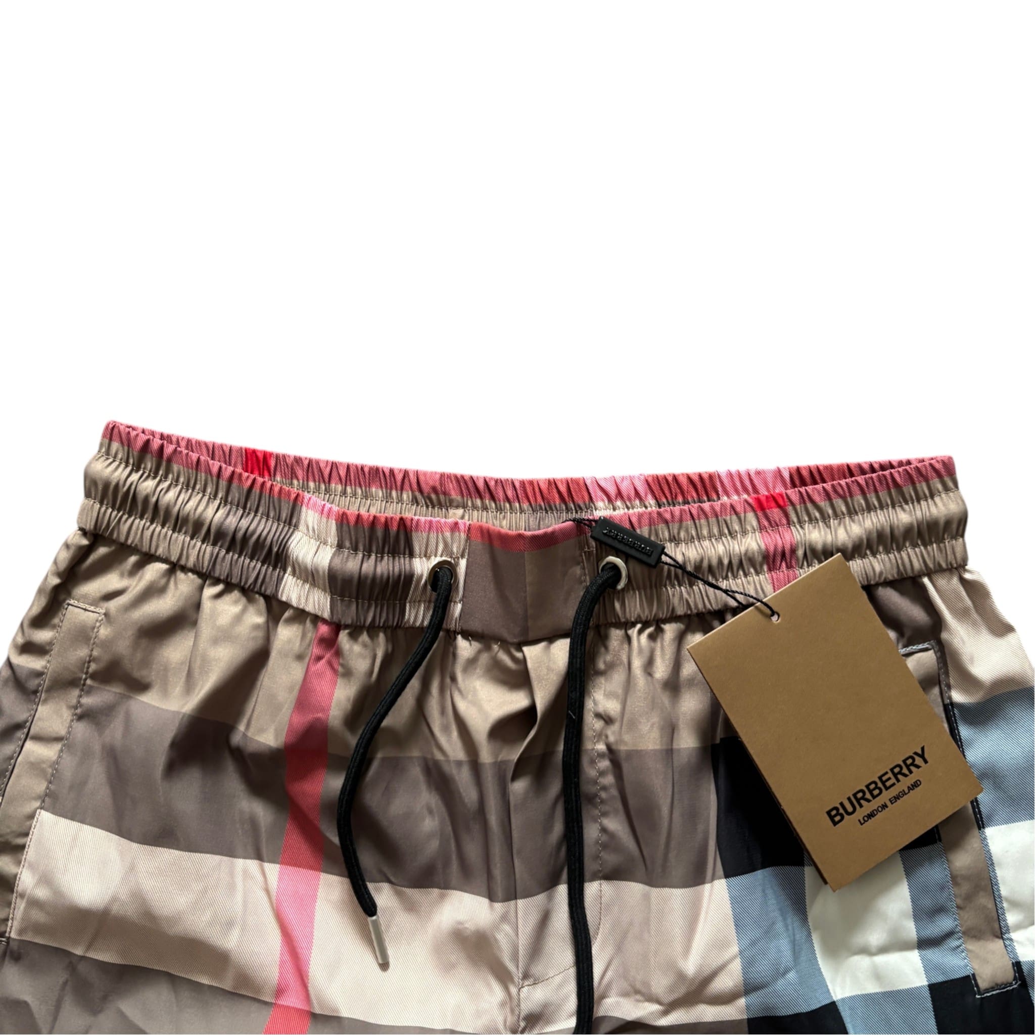 BURBERRY Checked Drawcord Swim Shorts
