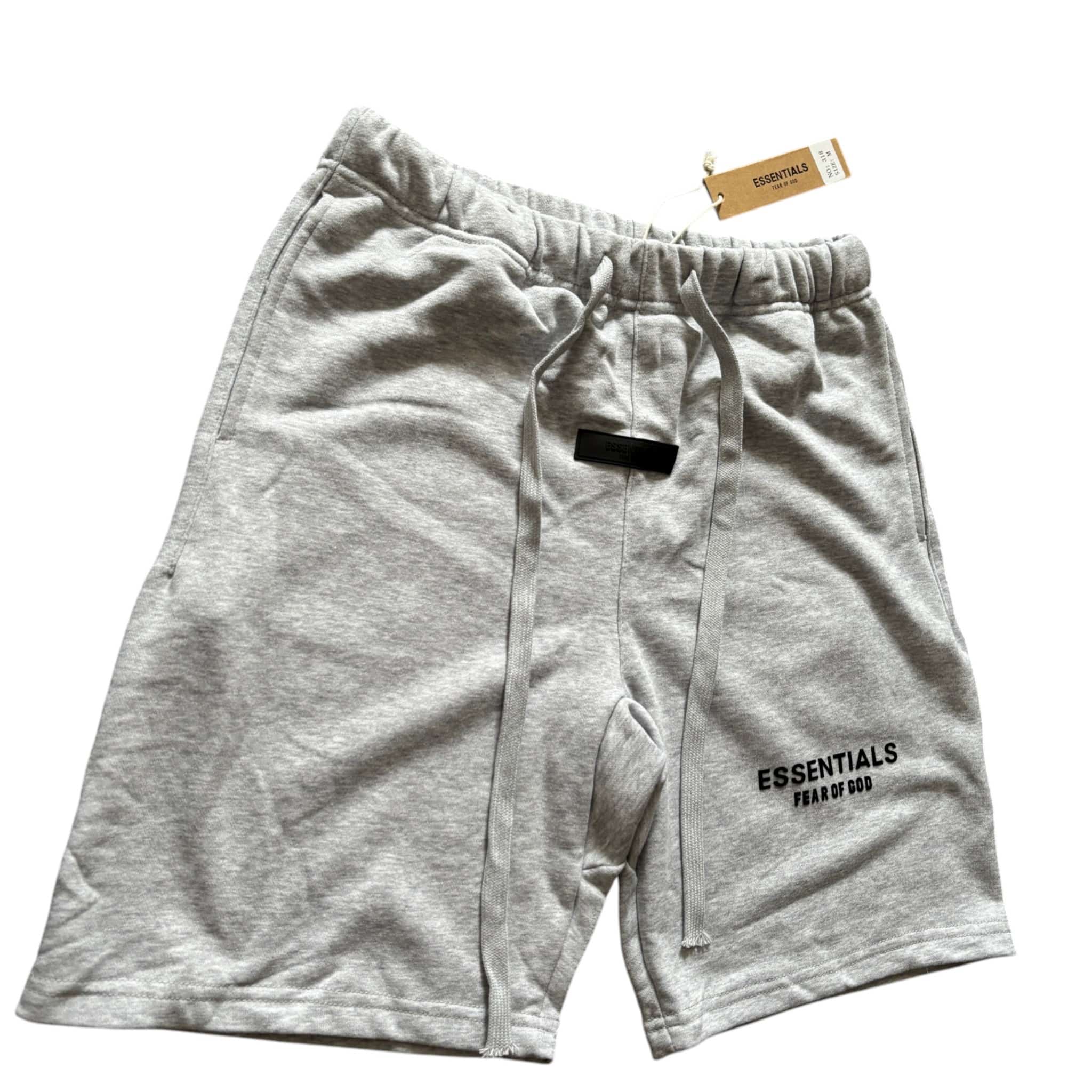 Essentials Fear of God Fleece Shorts '' Heather Grey ''