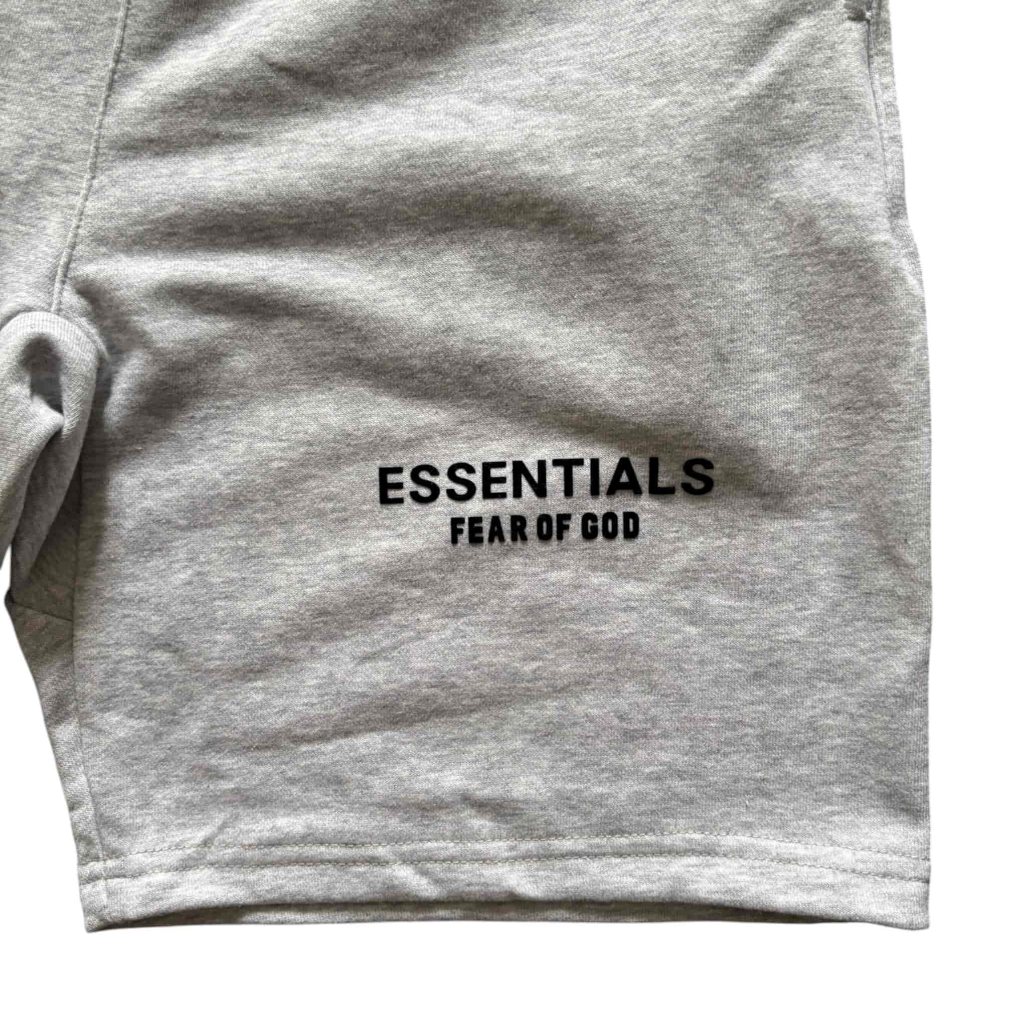 Essentials Fear of God Fleece Shorts '' Heather Grey ''