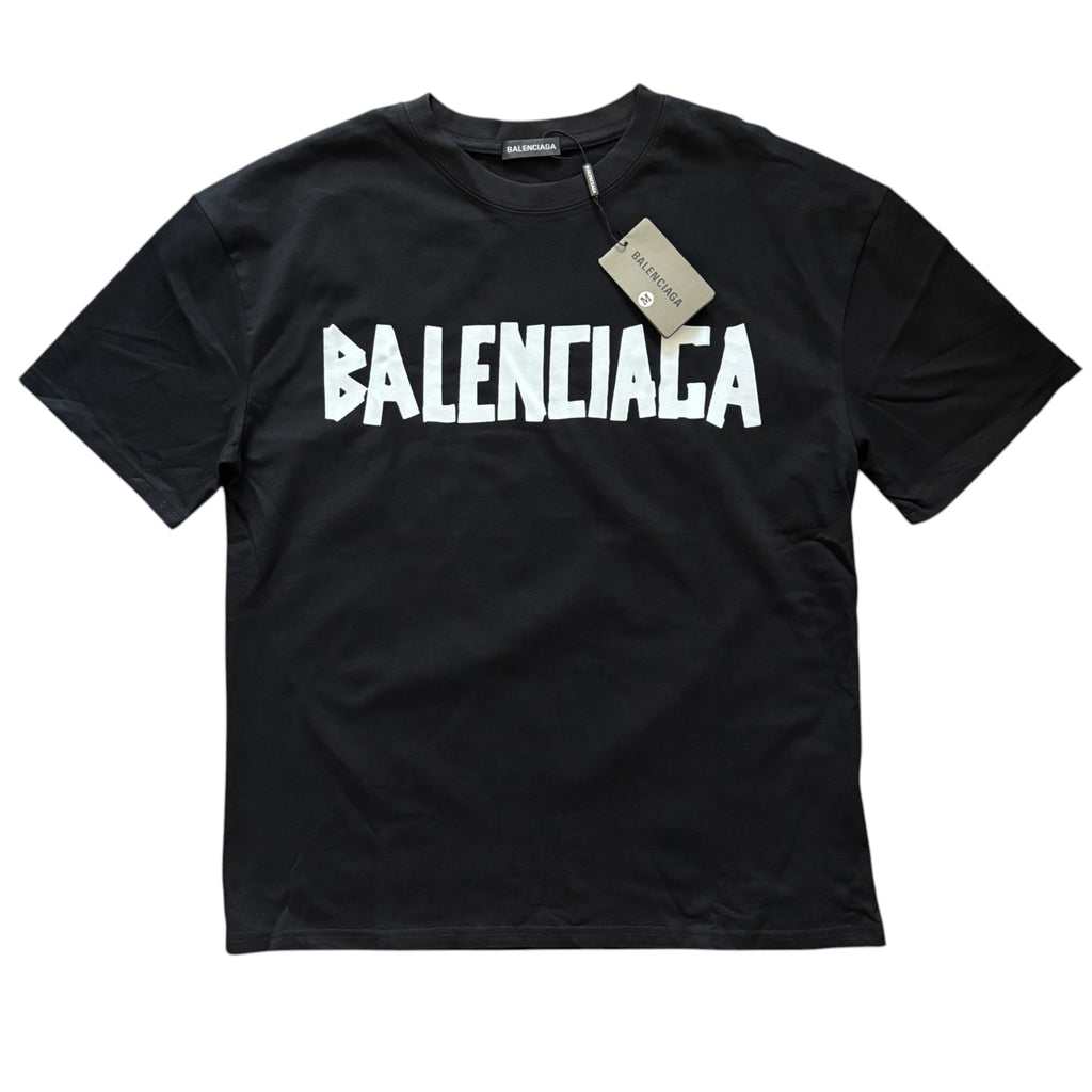 Balenciaga Tape Type T-Shirt White Black Logo