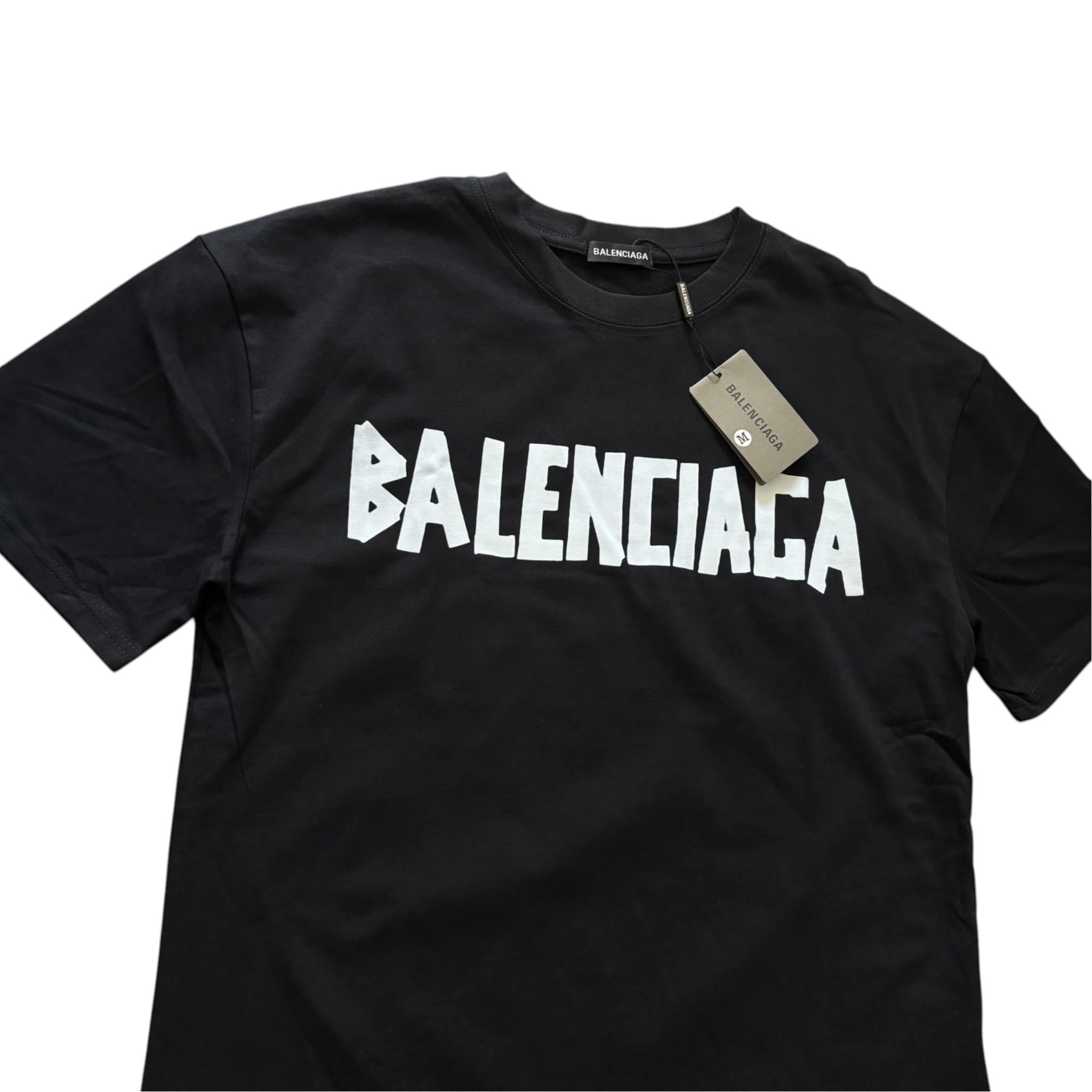 Balenciaga Tape Type T-Shirt White Black Logo