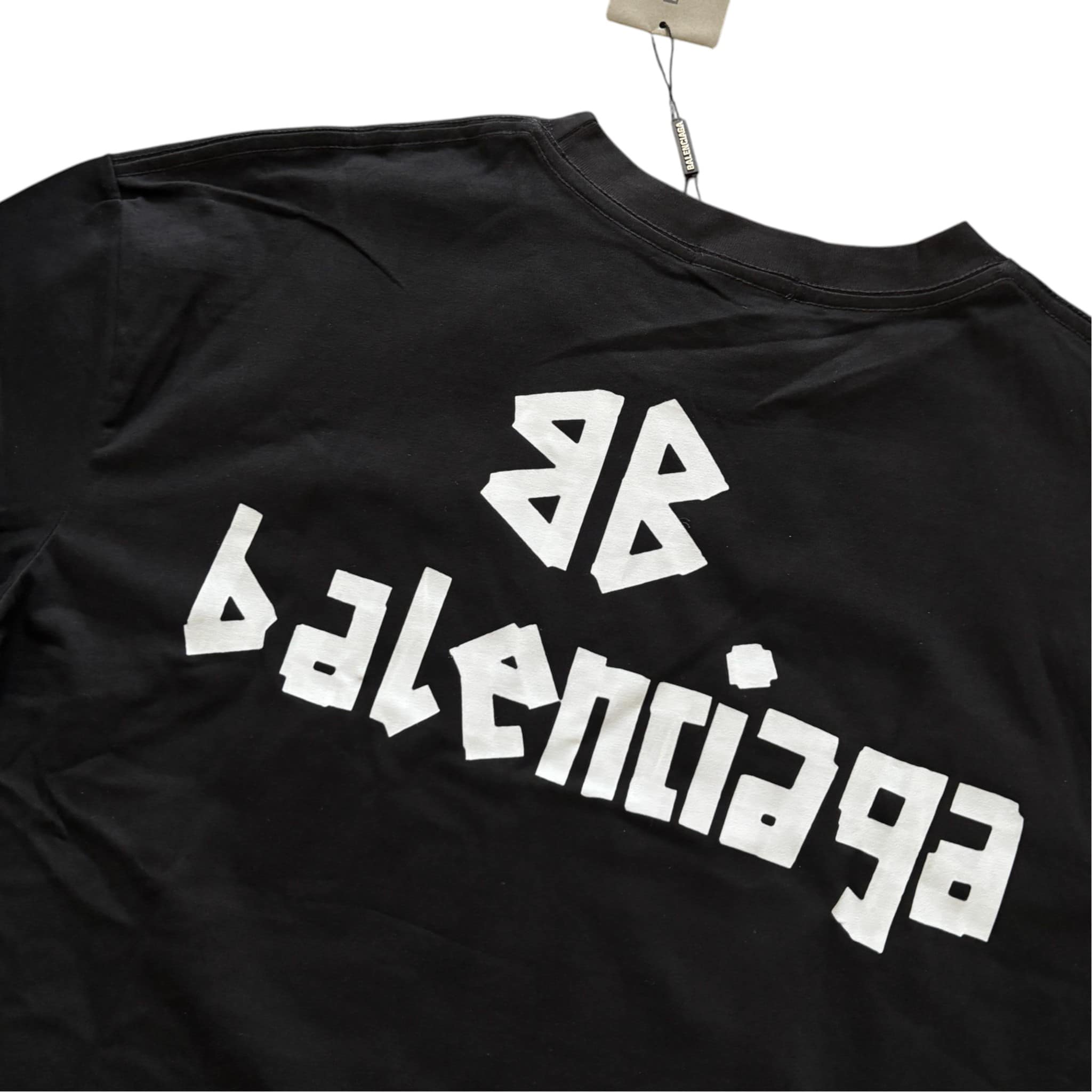 Balenciaga Tape Type T-Shirt White Black Logo
