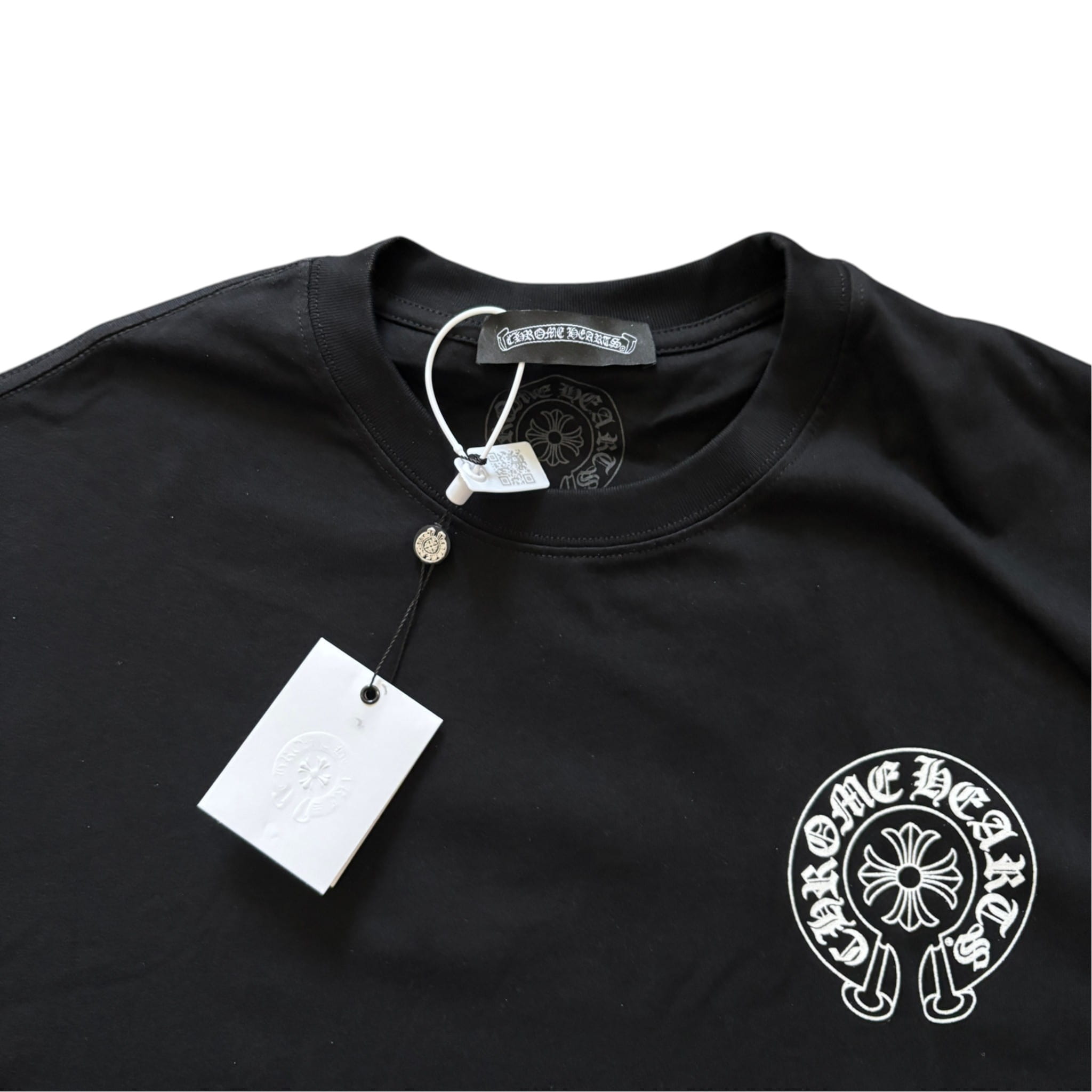 Chrome Hearts Horseshoe Logo T-Shirt Black CH Sleeve Print