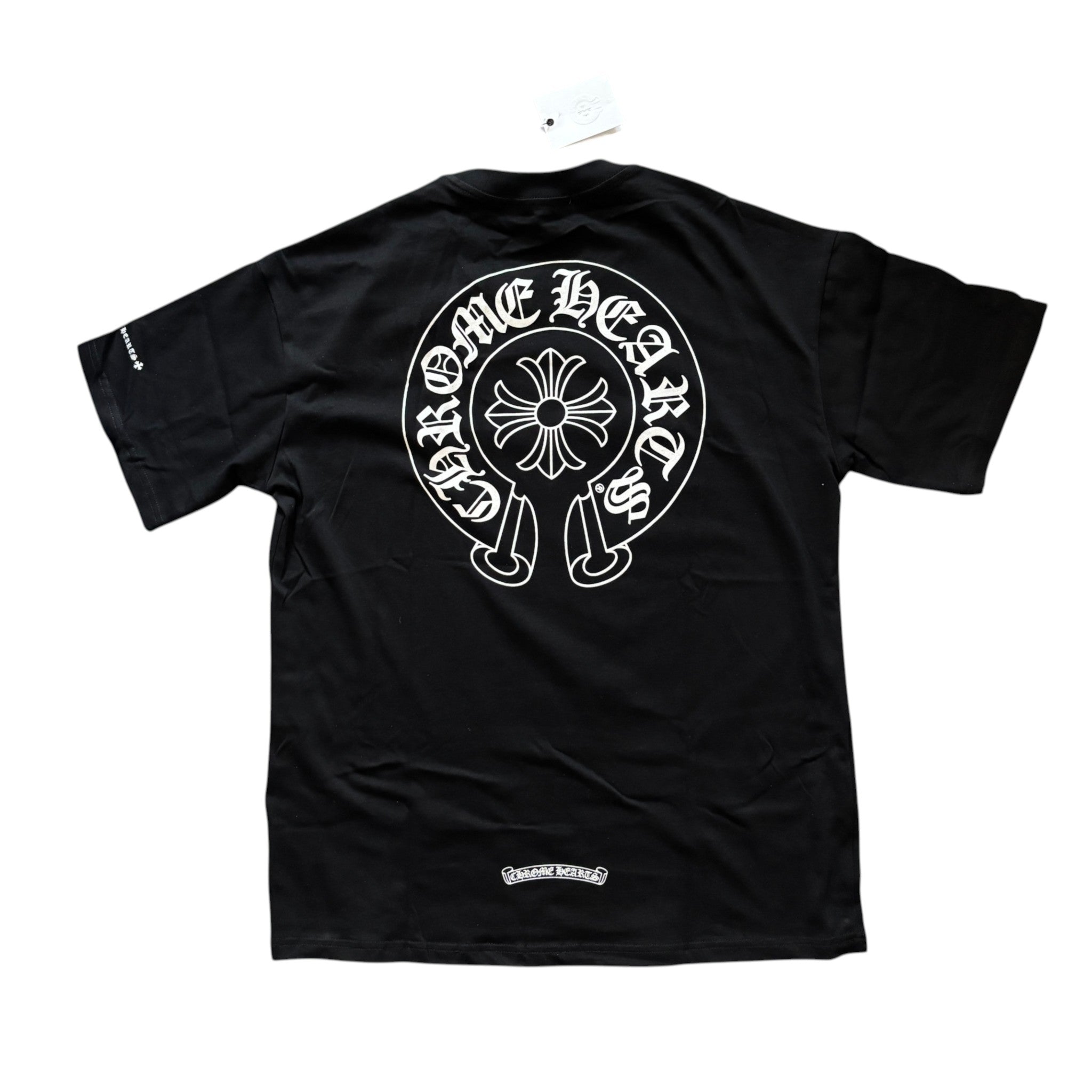 Chrome Hearts Horseshoe Logo T-Shirt Black CH Sleeve Print