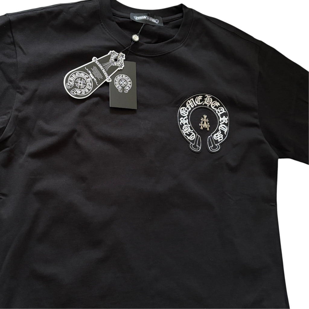 Chrome Hearts Horseshoe Circle '' STEEL CHROME '' Graphic T-Shirt Black