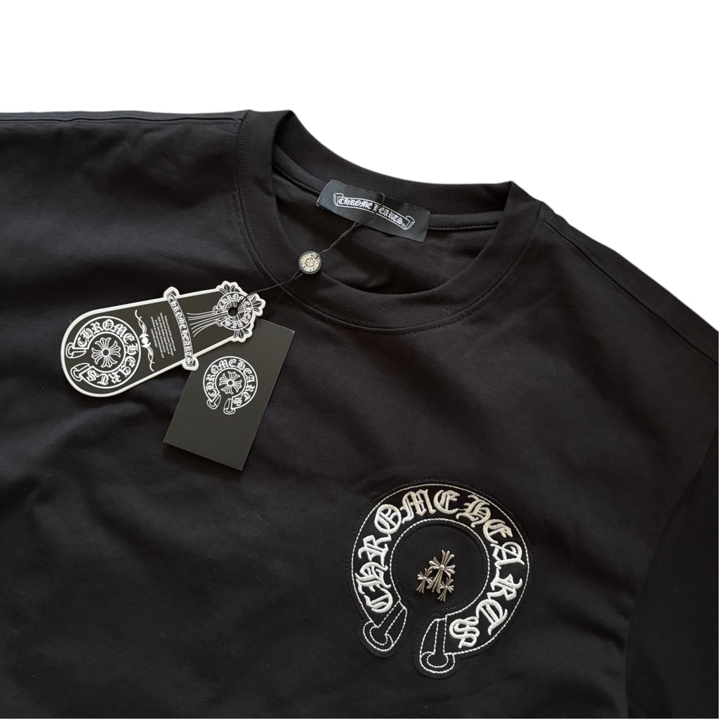 Chrome Hearts Horseshoe Circle '' STEEL CHROME '' Graphic T-Shirt Black