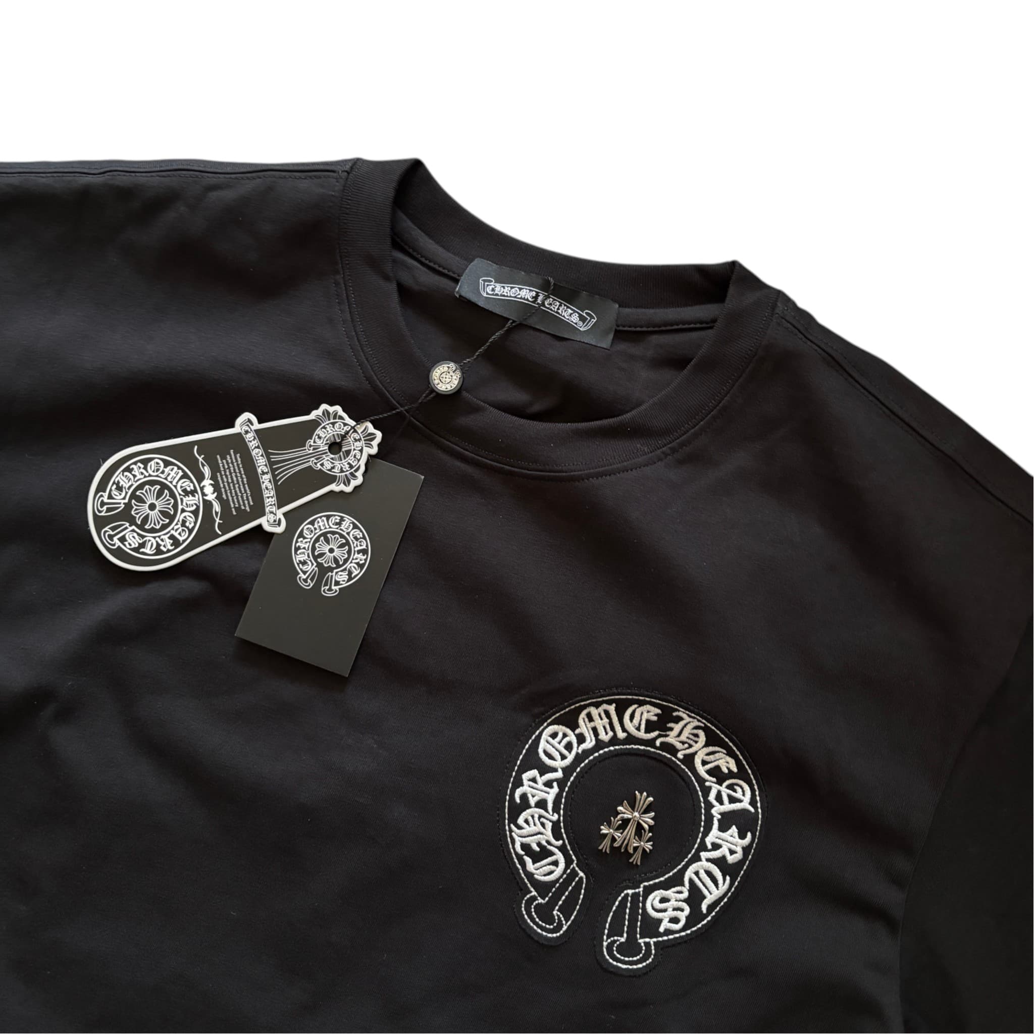 Chrome Hearts Horseshoe Circle '' STEEL CHROME '' Graphic T-Shirt Black