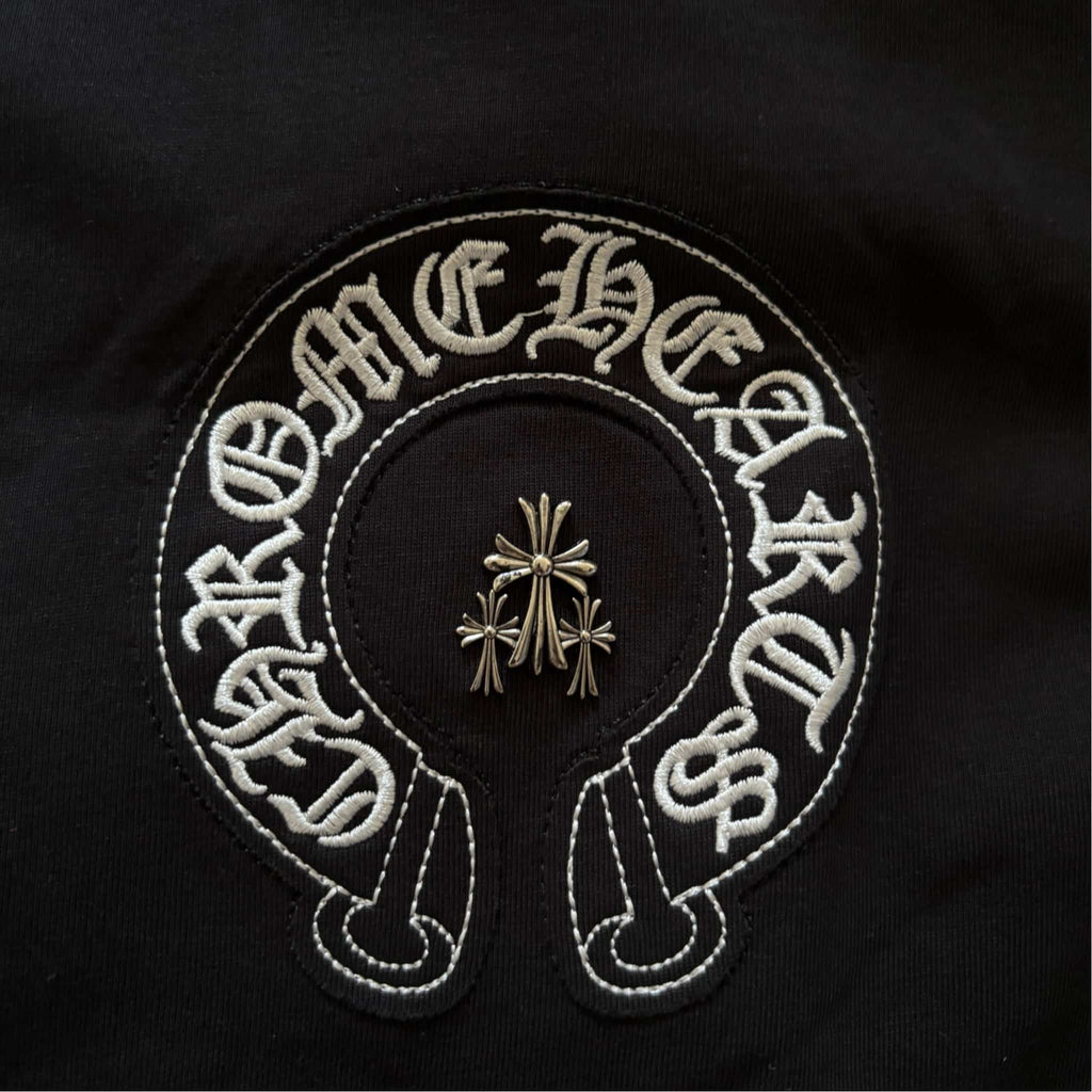 Chrome Hearts Horseshoe Circle '' STEEL CHROME '' Graphic T-Shirt Black