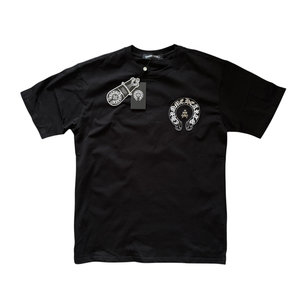 Chrome Hearts Horseshoe Circle '' STEEL CHROME '' Graphic T-Shirt Black