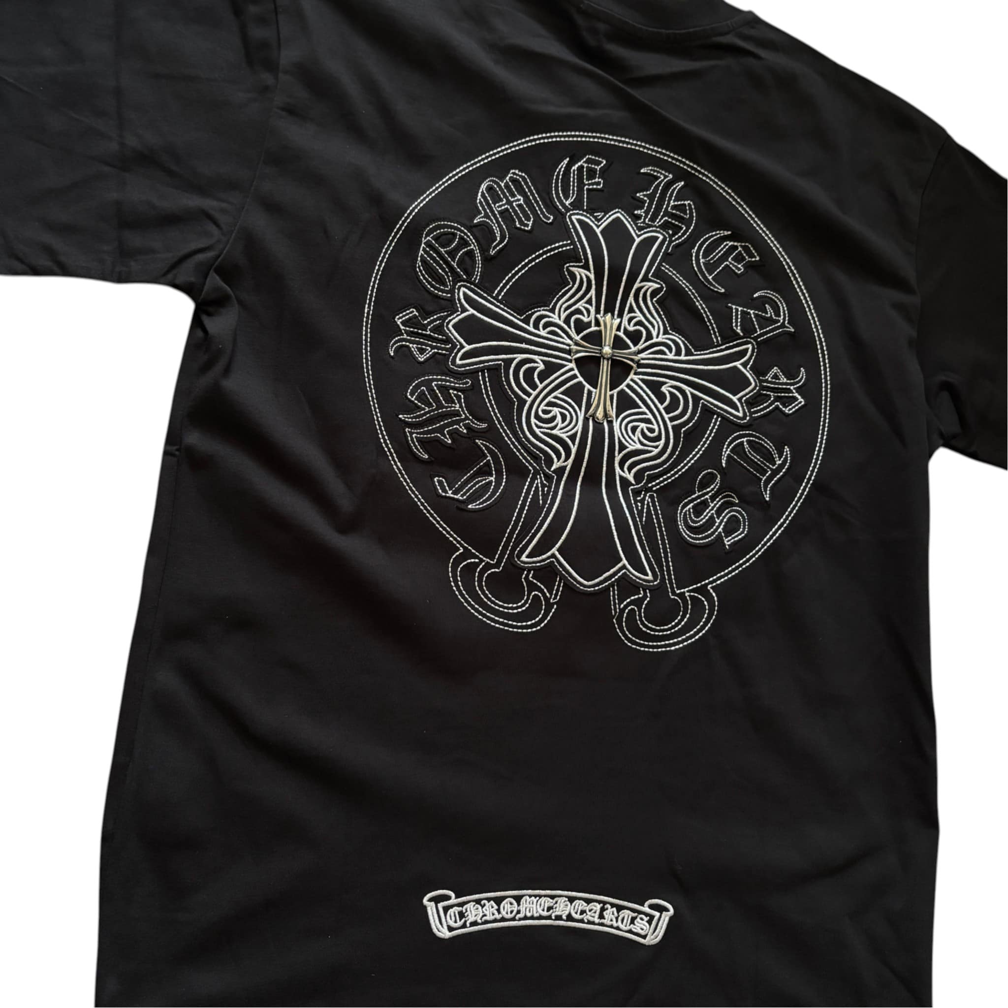 Chrome Hearts Horseshoe Circle '' STEEL CHROME '' Graphic T-Shirt Black