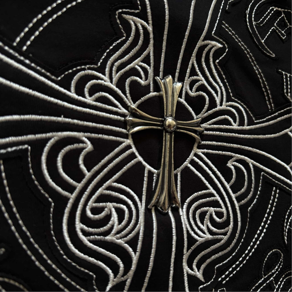 Chrome Hearts Horseshoe Circle '' STEEL CHROME '' Graphic T-Shirt Black