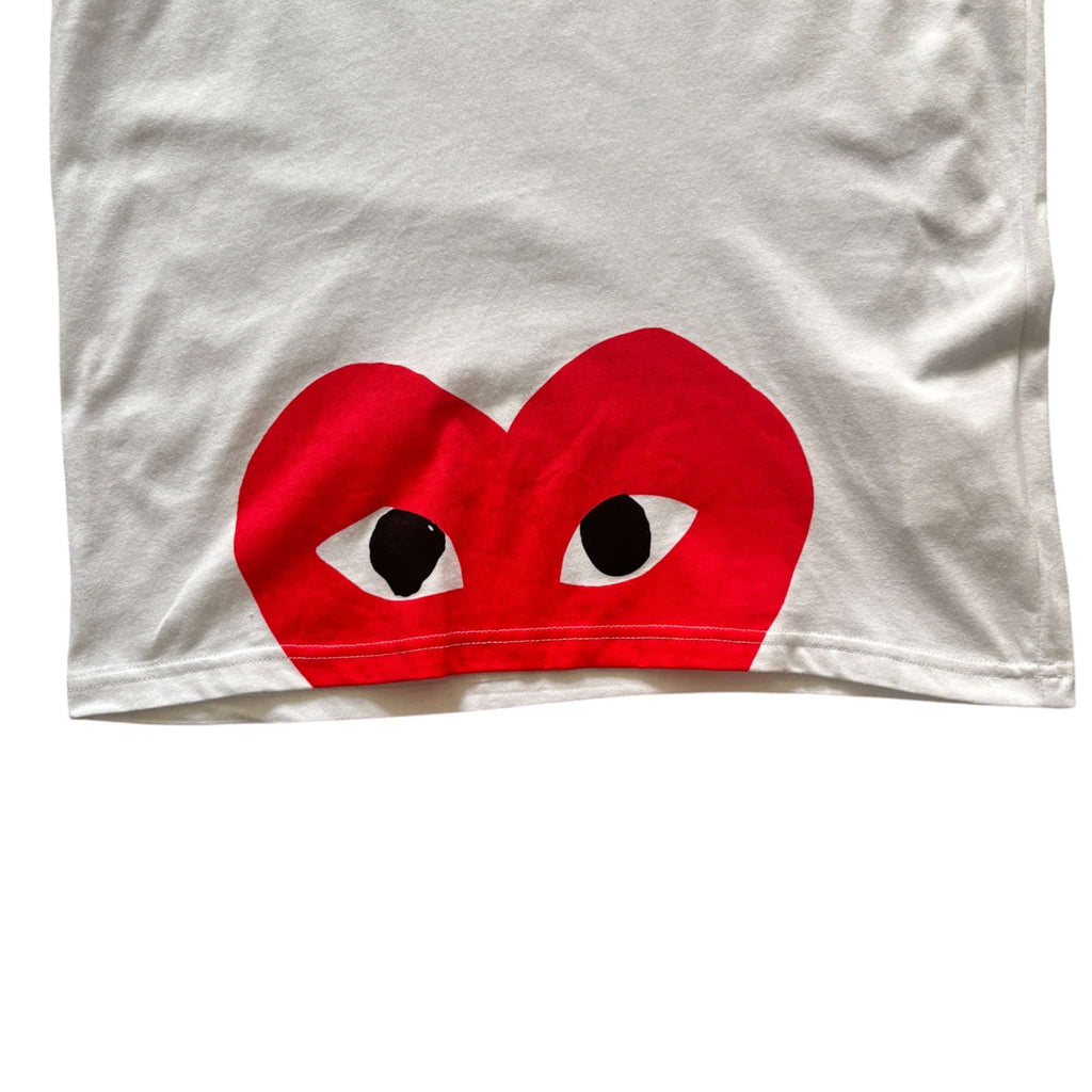 Comme des Garçons PLAY Double Heart T-Shirt White Red Heart Logo
